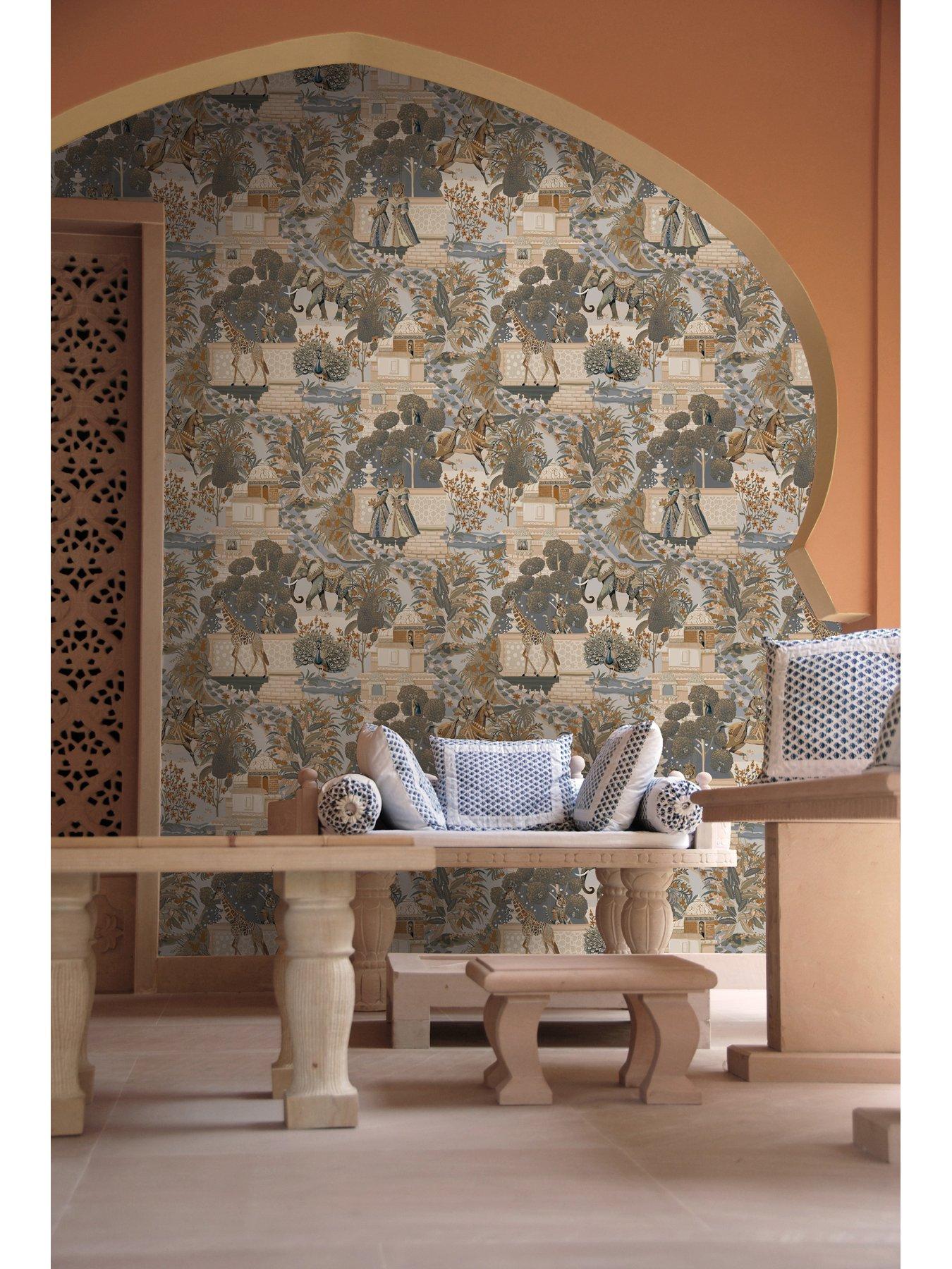 holden-decor-animal-palace-wallpaper-navyorange