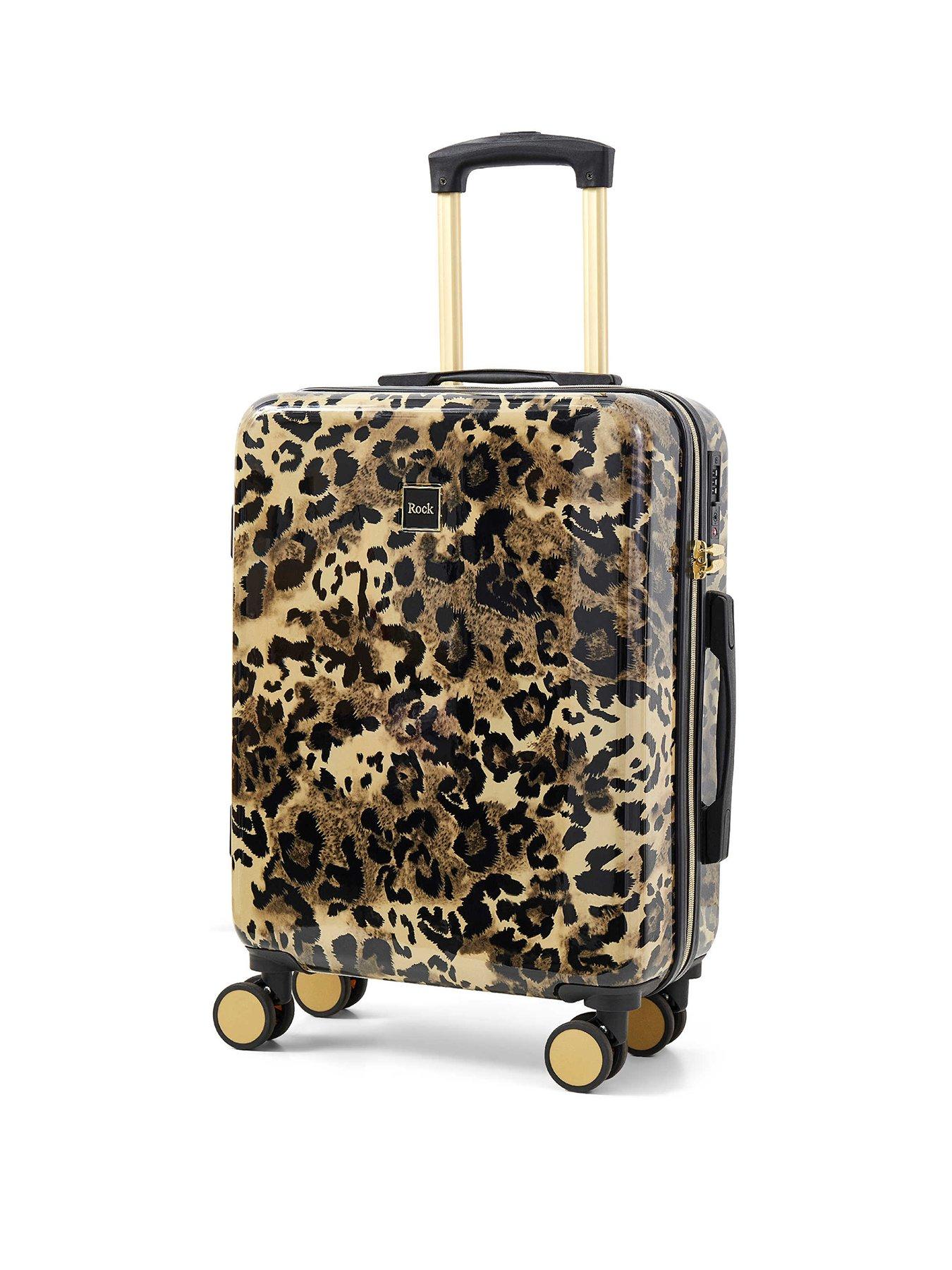 Rock Luggage Savannah Leopard Print Small Suitcase