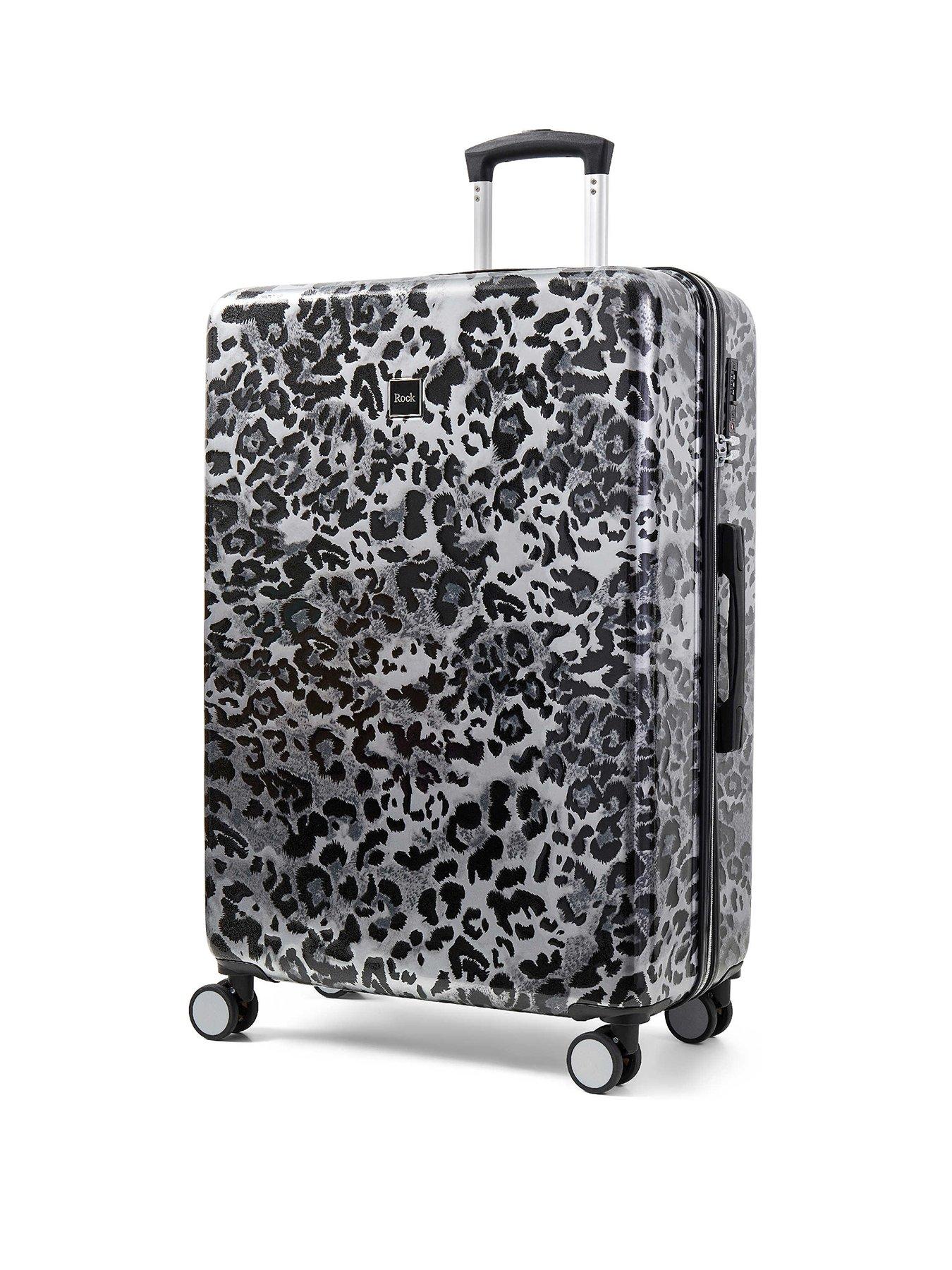 undefined Savannah Silver Leopard Print Large Suitcase