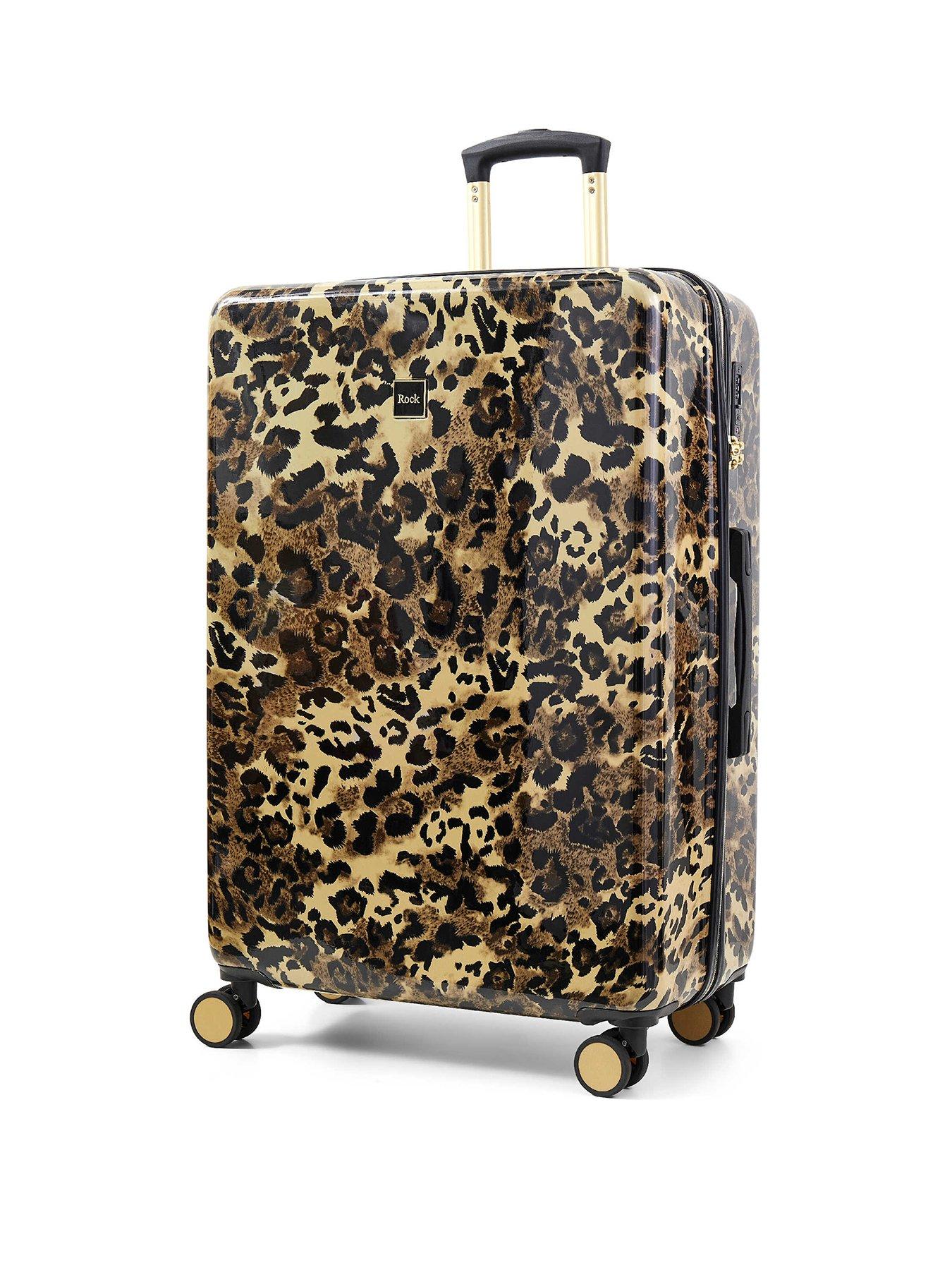 Rock Luggage Savannah Leopard Print Large Suitcase