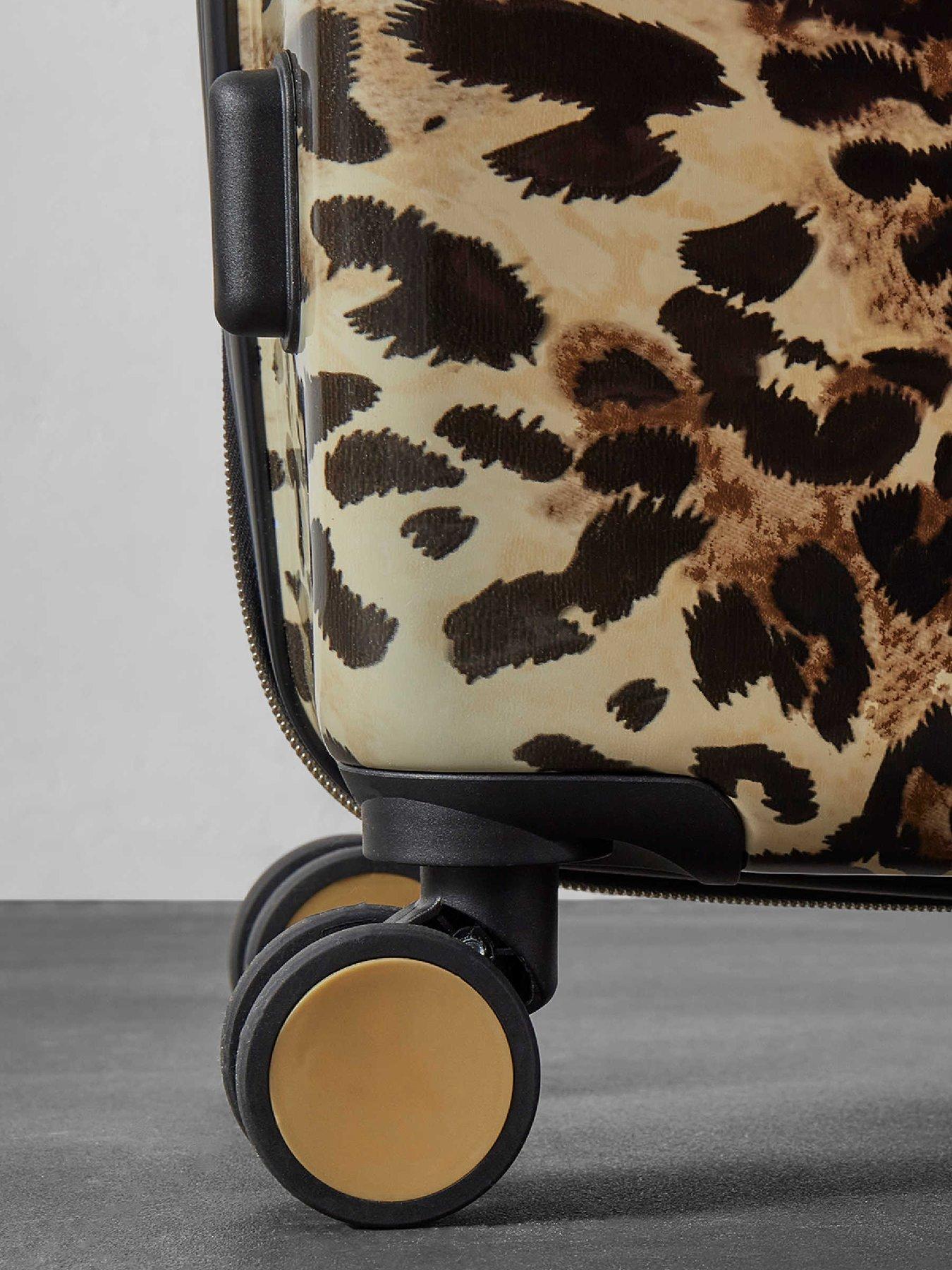 Image 3 of 5 of Rock Luggage Savannah Leopard Print Medium Suitcase