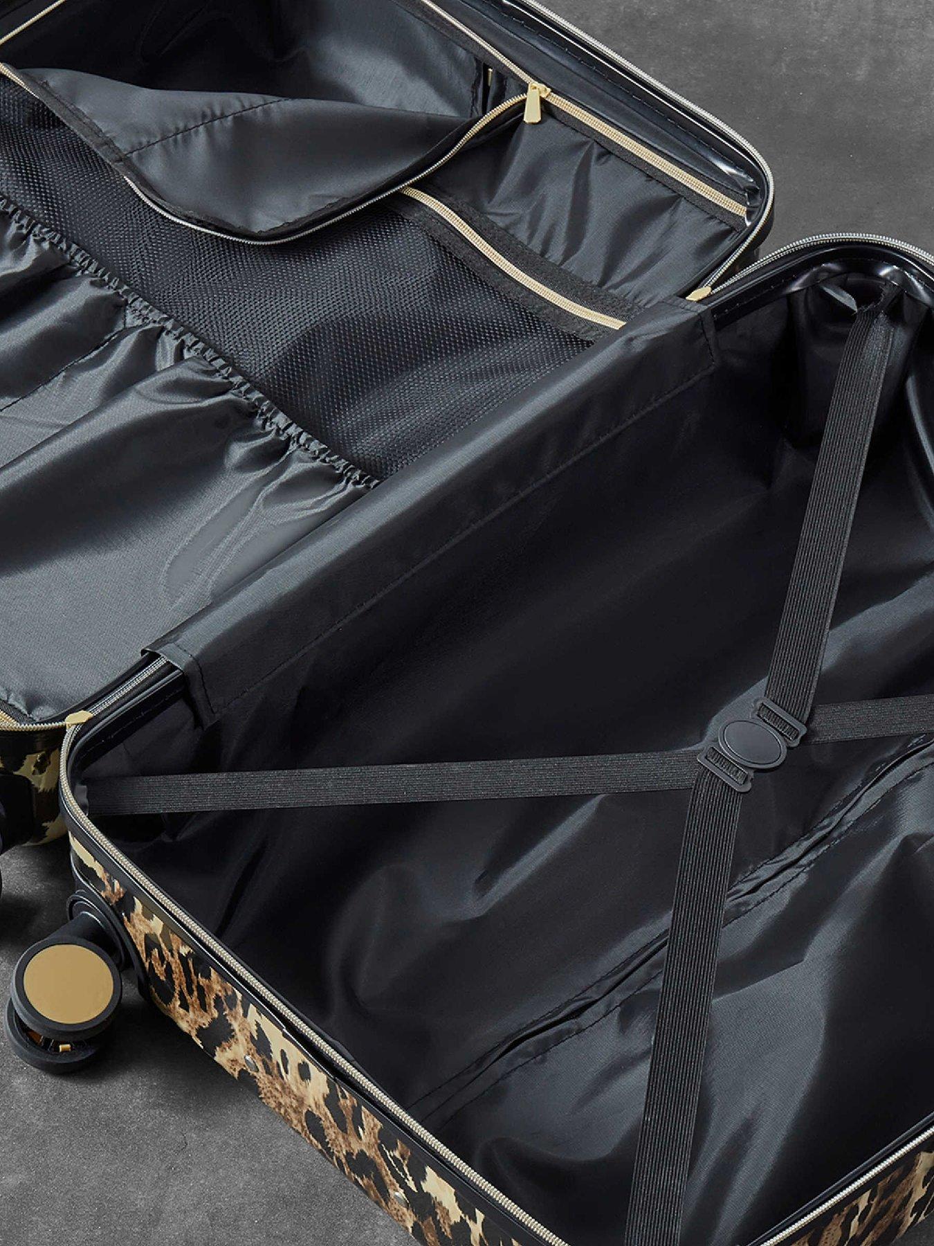 Image 4 of 5 of Rock Luggage Savannah Leopard Print Medium Suitcase