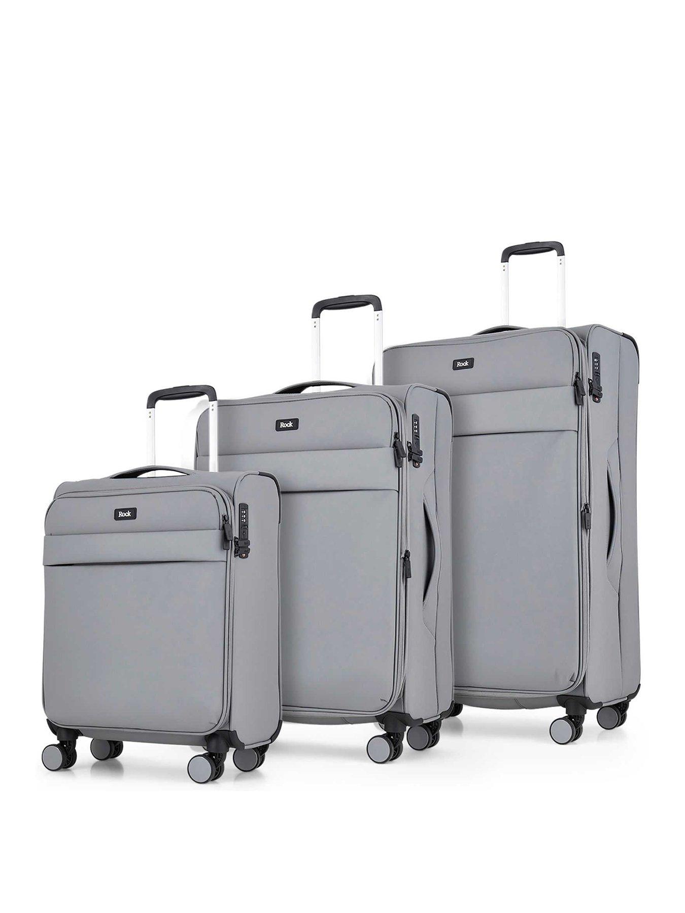 Image 1 of 6 of Rock Luggage Harper Grey 3pc Set