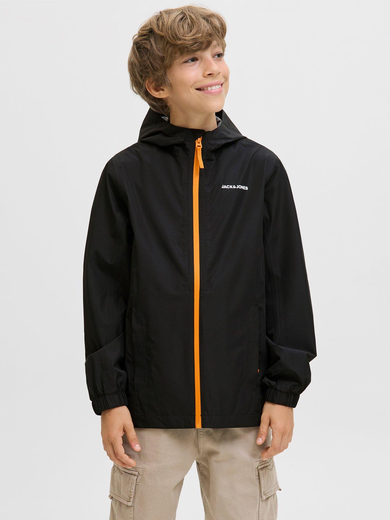 Jack & Jones Junior Boys Flynn Rain Jacket - Black
