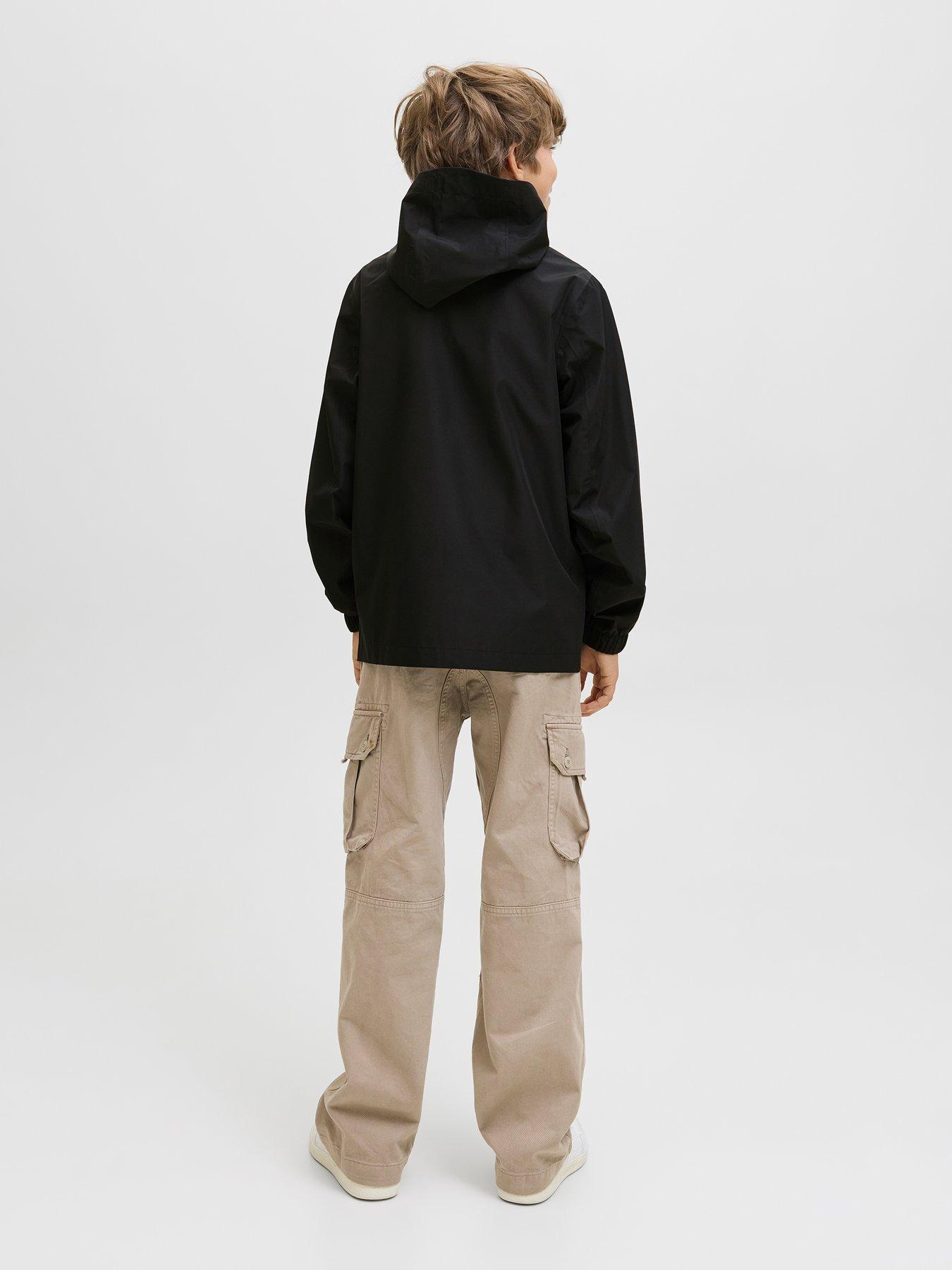 jack-jones-junior-boys-flynn-rain-jacket-blackstillFront