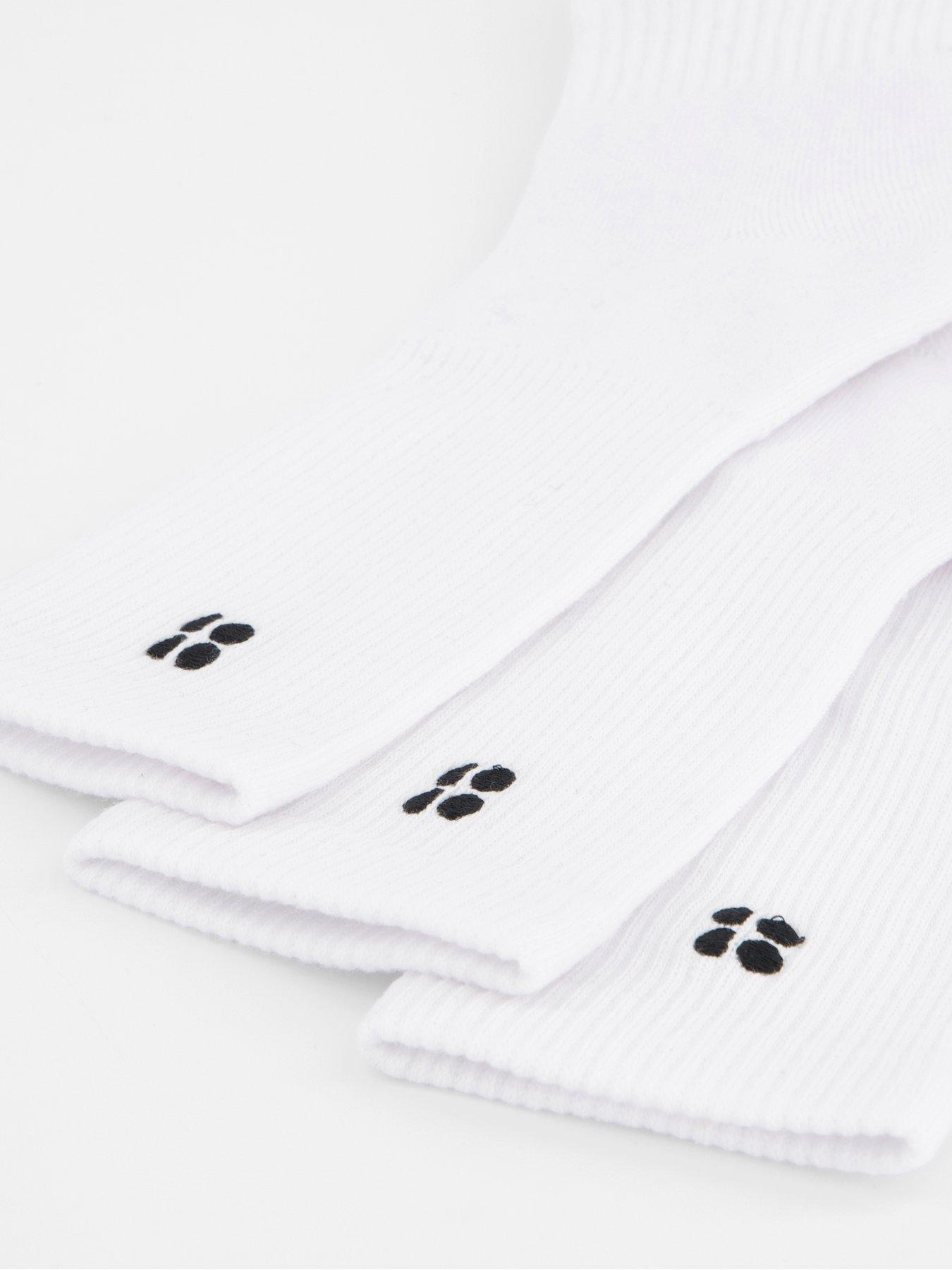 Image 3 of 4 of Sweaty Betty Womens Training Essentials Crew 3 Pack Socks - White