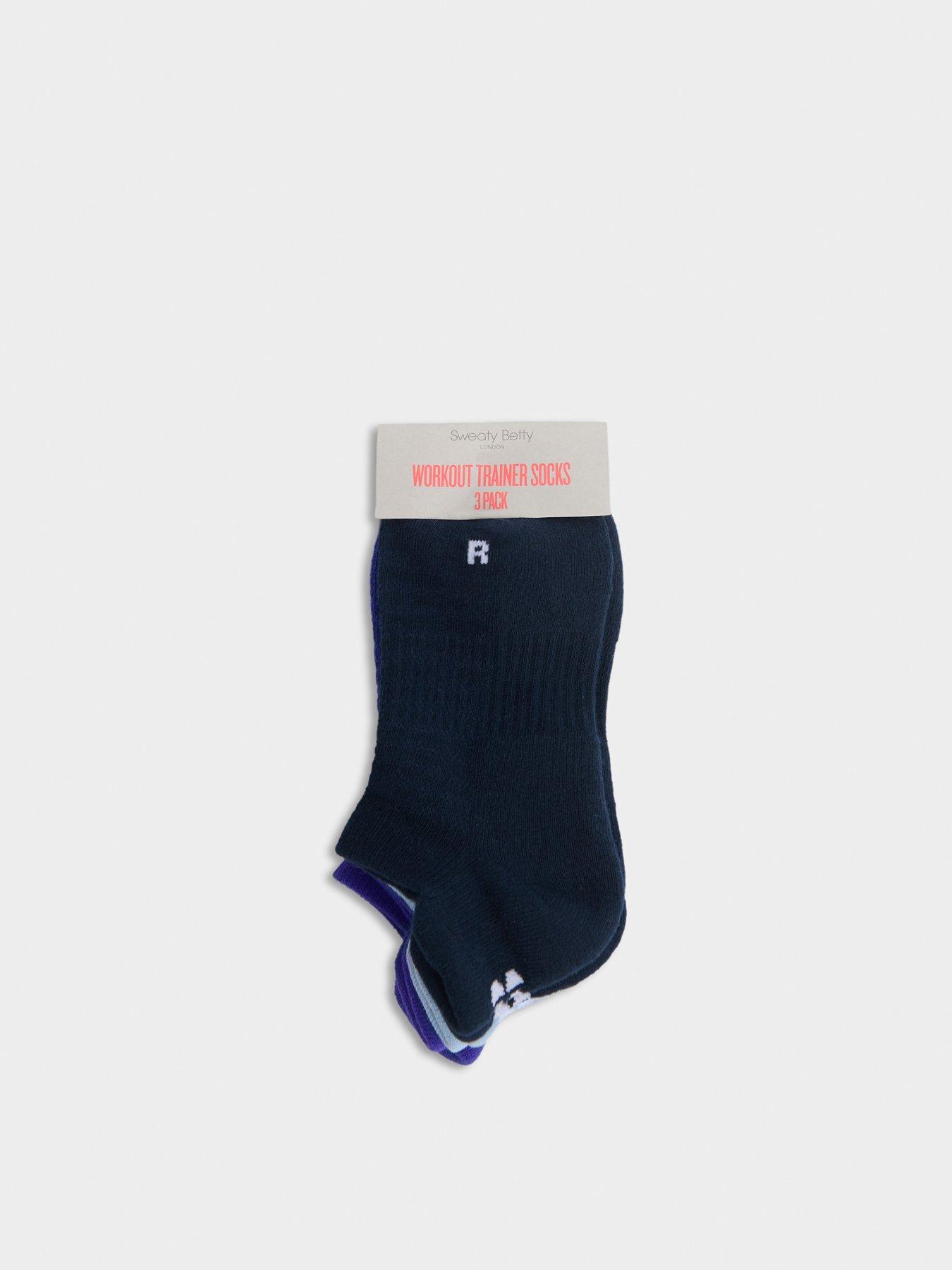 Image 2 of 3 of Sweaty Betty Womens Training Workout Trainer 3 Pack Socks - Blue