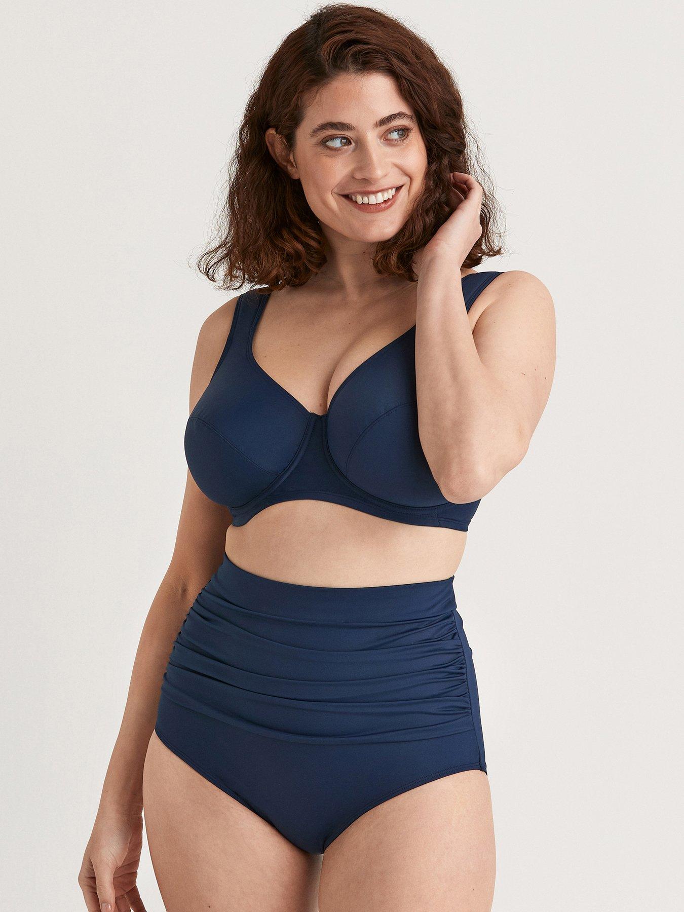 Image 1 of 3 of Miss Mary of Sweden Miss Mary Of Sweden Maya Bikini Panty With Extra High Waist - Navy Blue