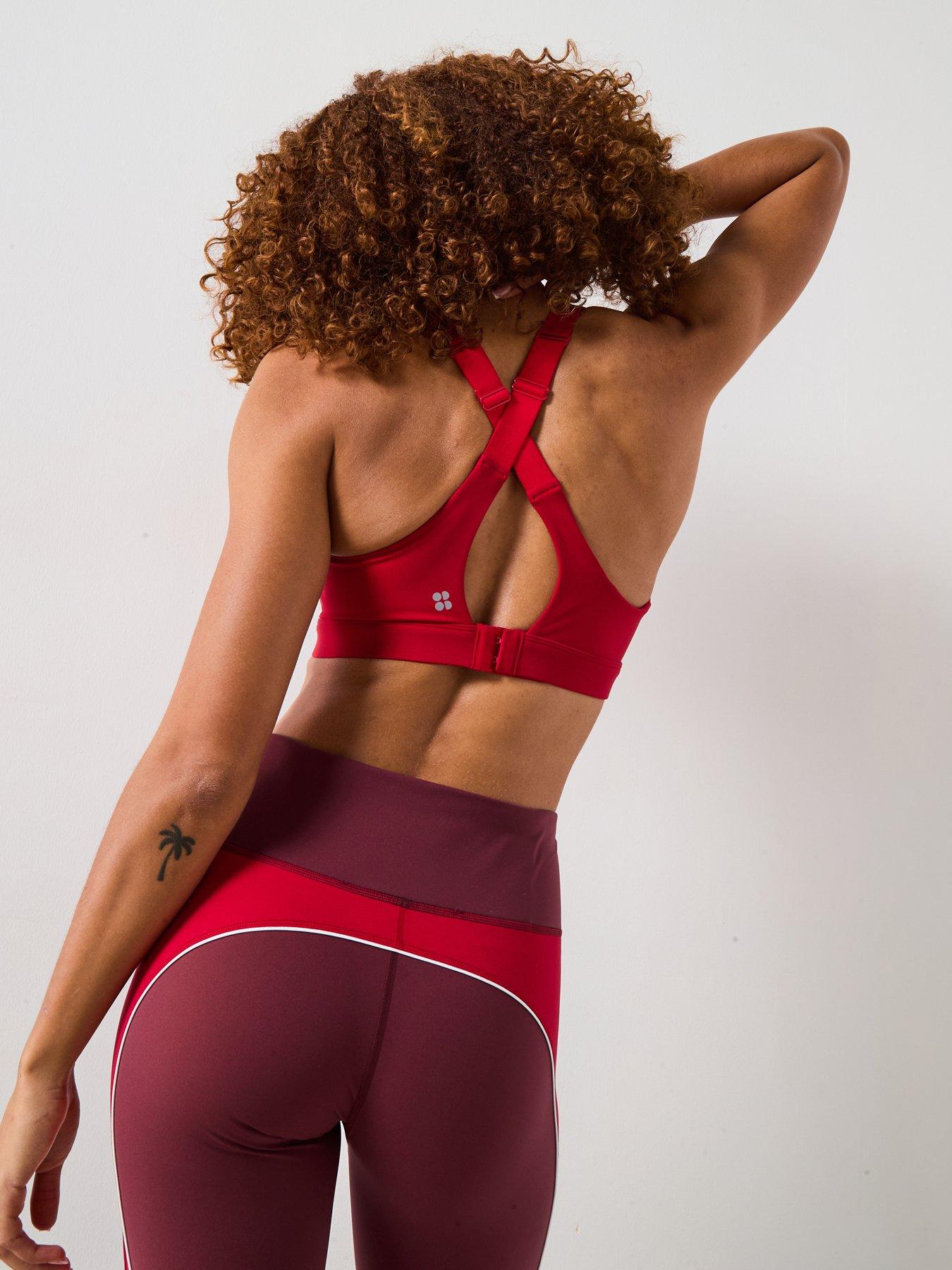 Image 6 of 6 of Sweaty Betty Womens Training Power Pulse Bra - Red