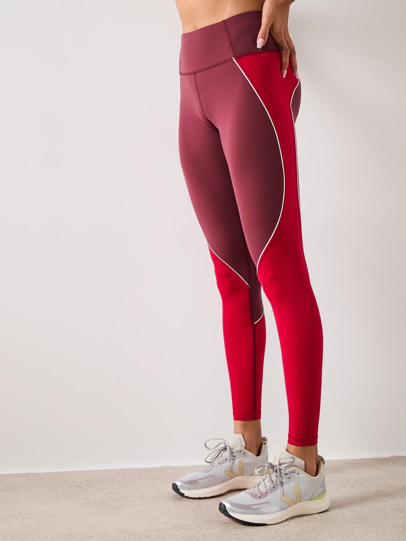 Sweaty Betty Womens Training Power 7/8 Workout Colourblock Tights - Red