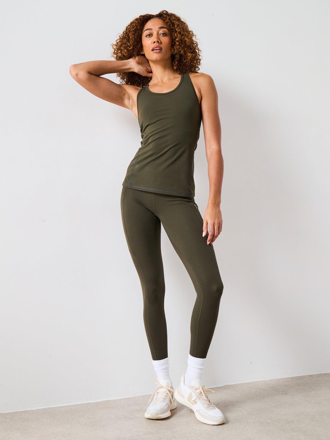 Image 3 of 6 of Sweaty Betty Womens Training Power Medium Impact Bra Tank - Green