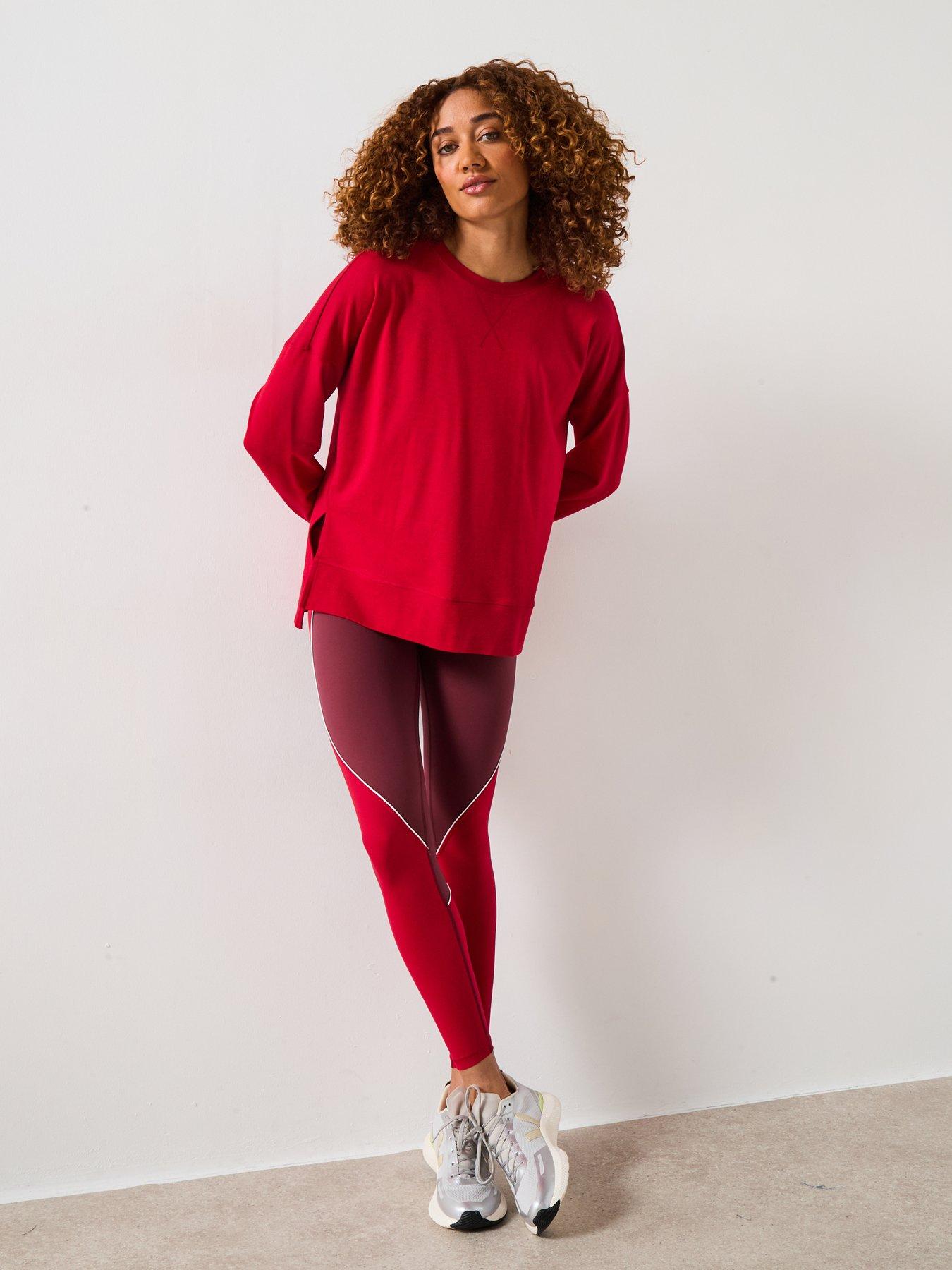 Image 3 of 6 of Sweaty Betty Womens Training After Class Longline Sweatshirt - Red