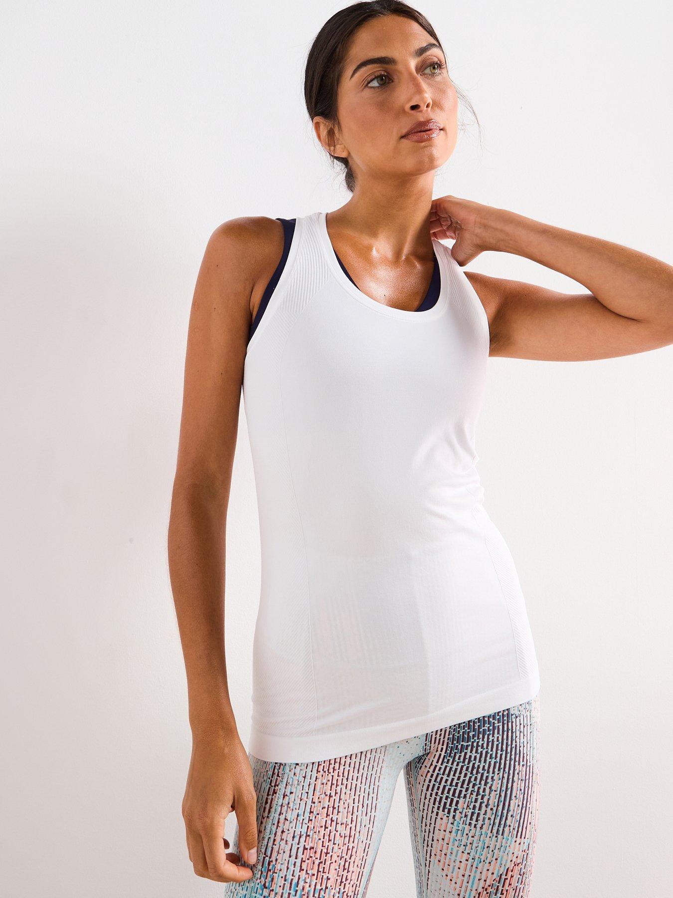 Sweaty Betty Womens Training Athlete Seamless Workout Tank Top - White