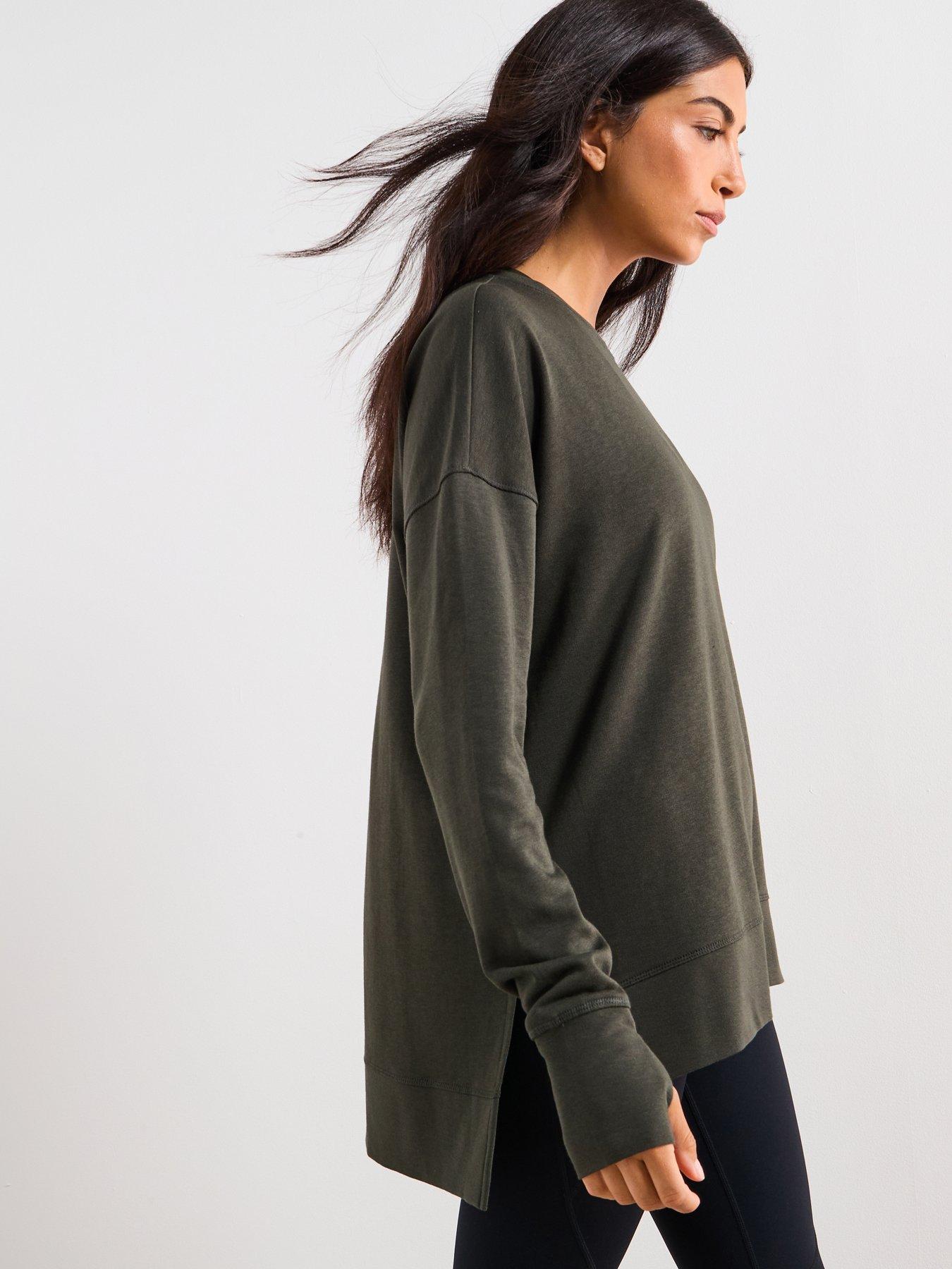 sweaty-betty-womens-training-after-class-longline-sweatshirt-greenfront