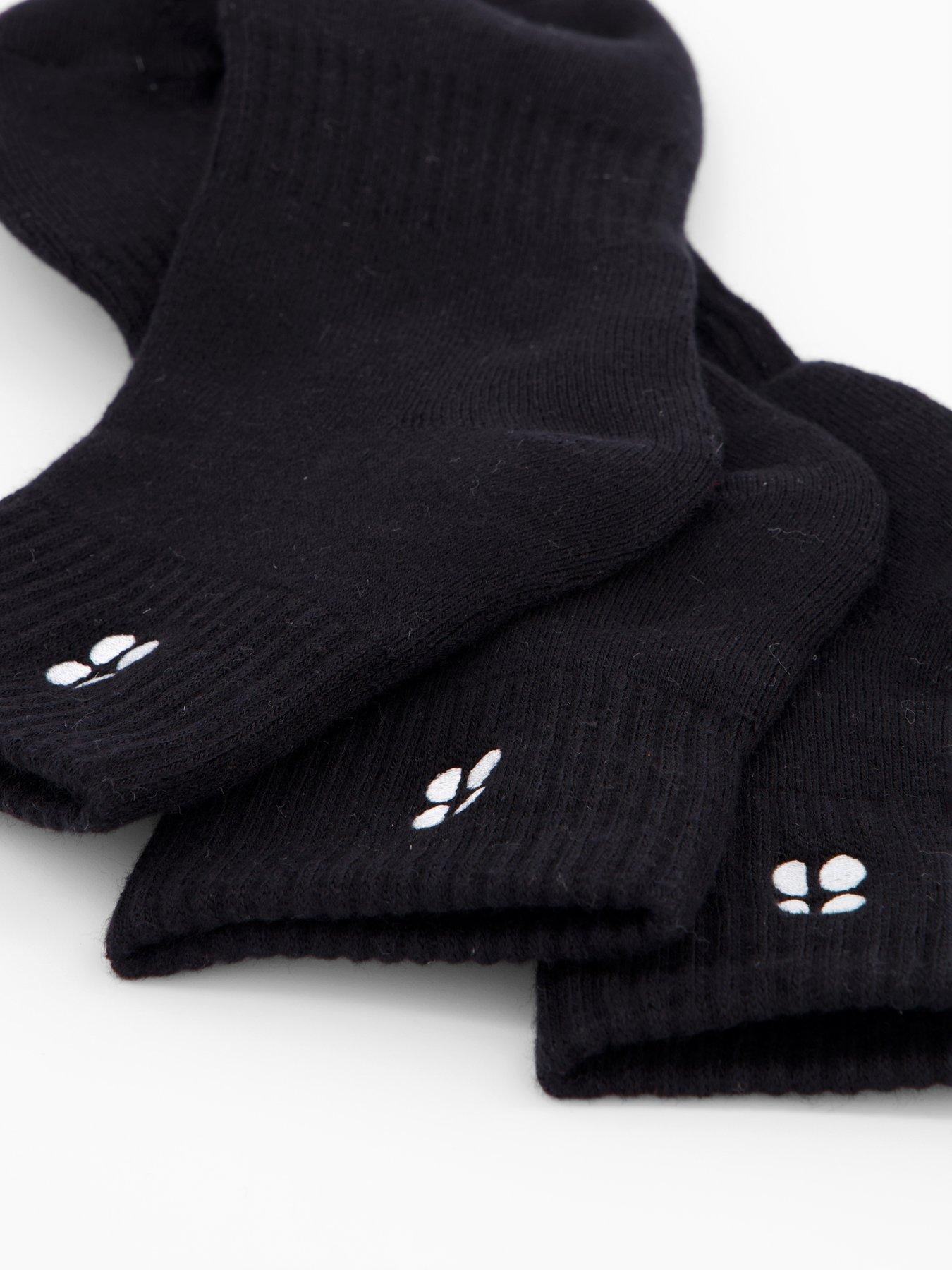 Image 3 of 4 of Sweaty Betty Womens Training Essentials Mid 3 Pack Socks - Black