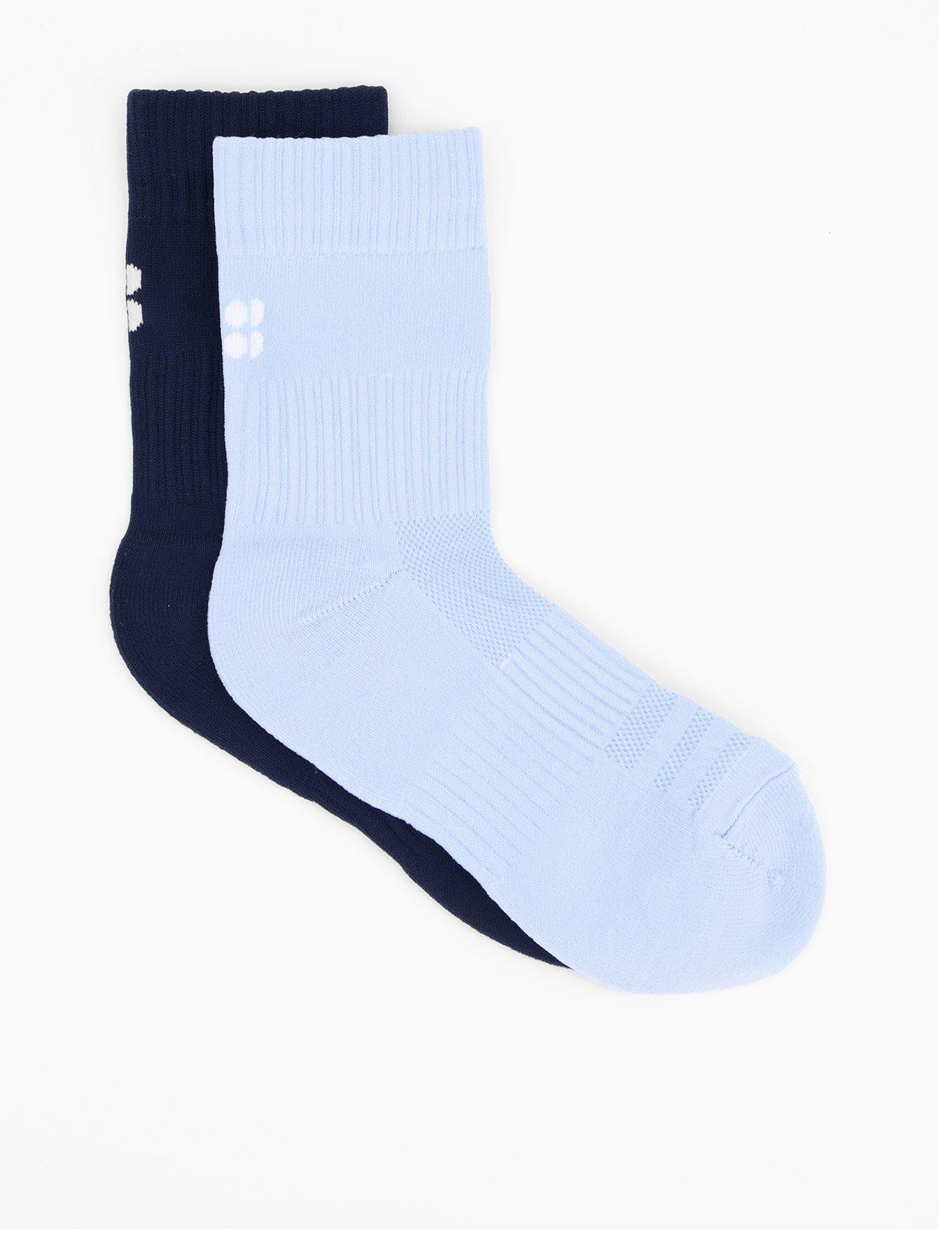 Sweaty Betty Womens Running Crew 2 Pack Socks - Blue