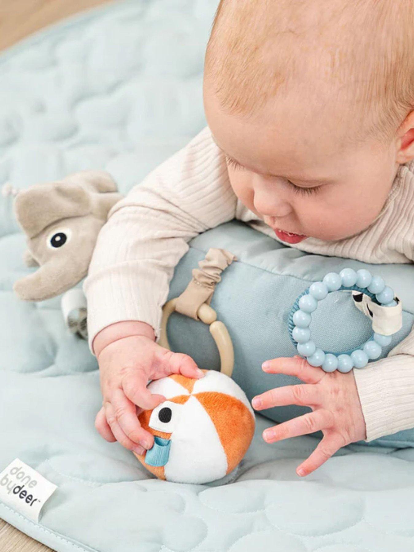 Done by Deer Tummy time activity pillow Playground Blue