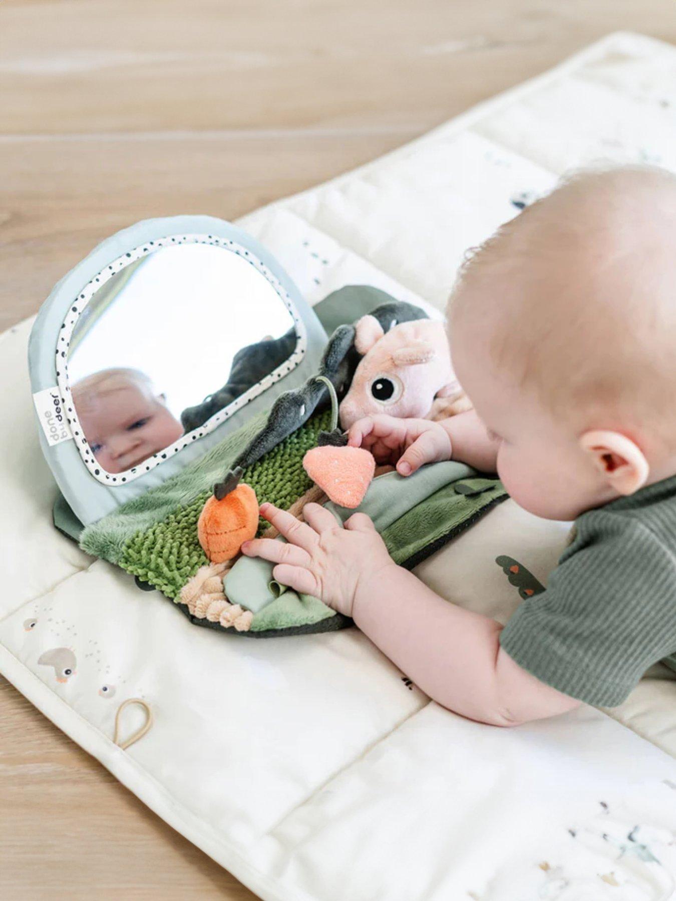 Done by Deer Tummy time sensory mirror Tiny farm Colour mix
