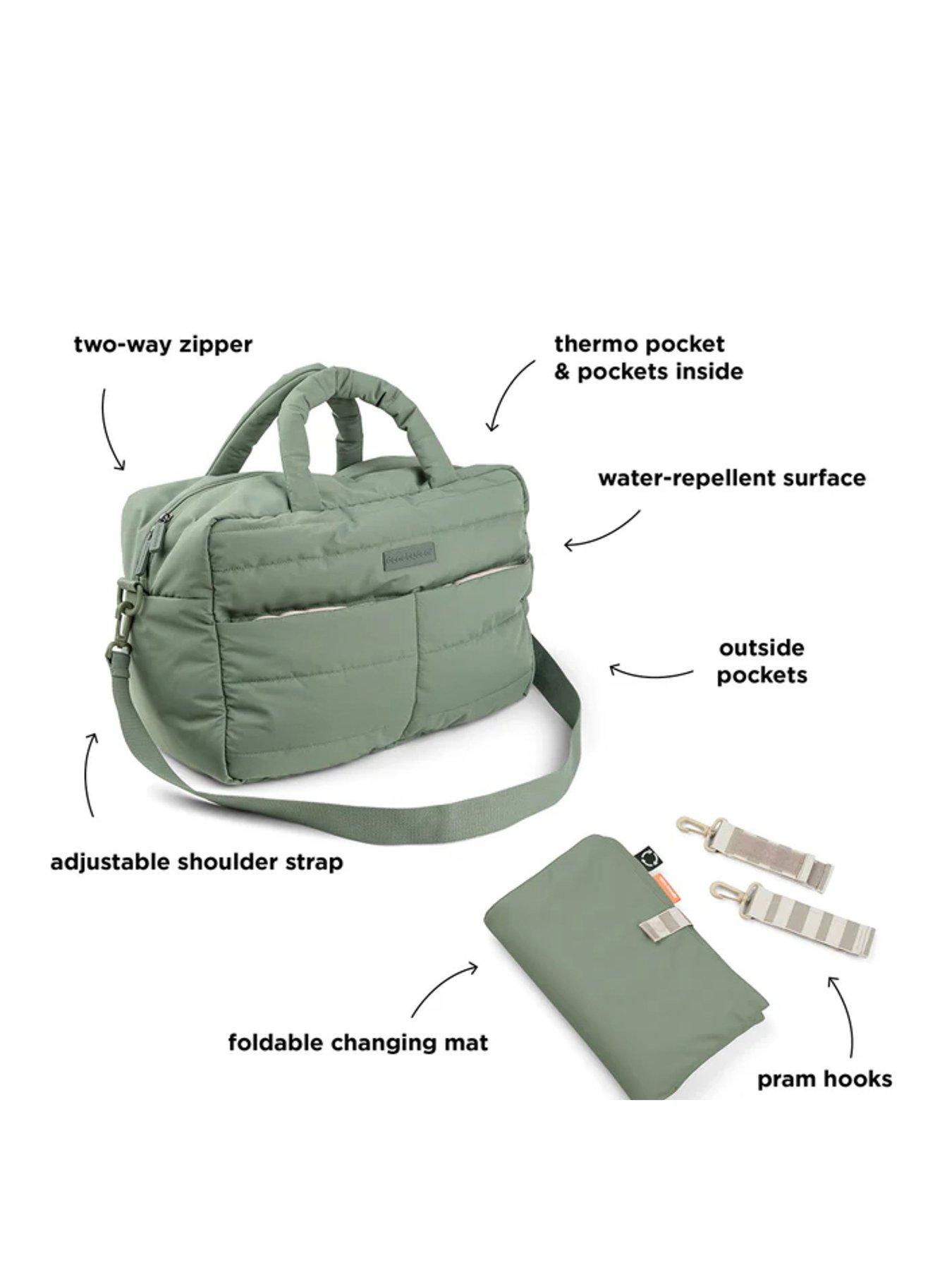Done by Deer Quilted changing bag Green Very Ireland