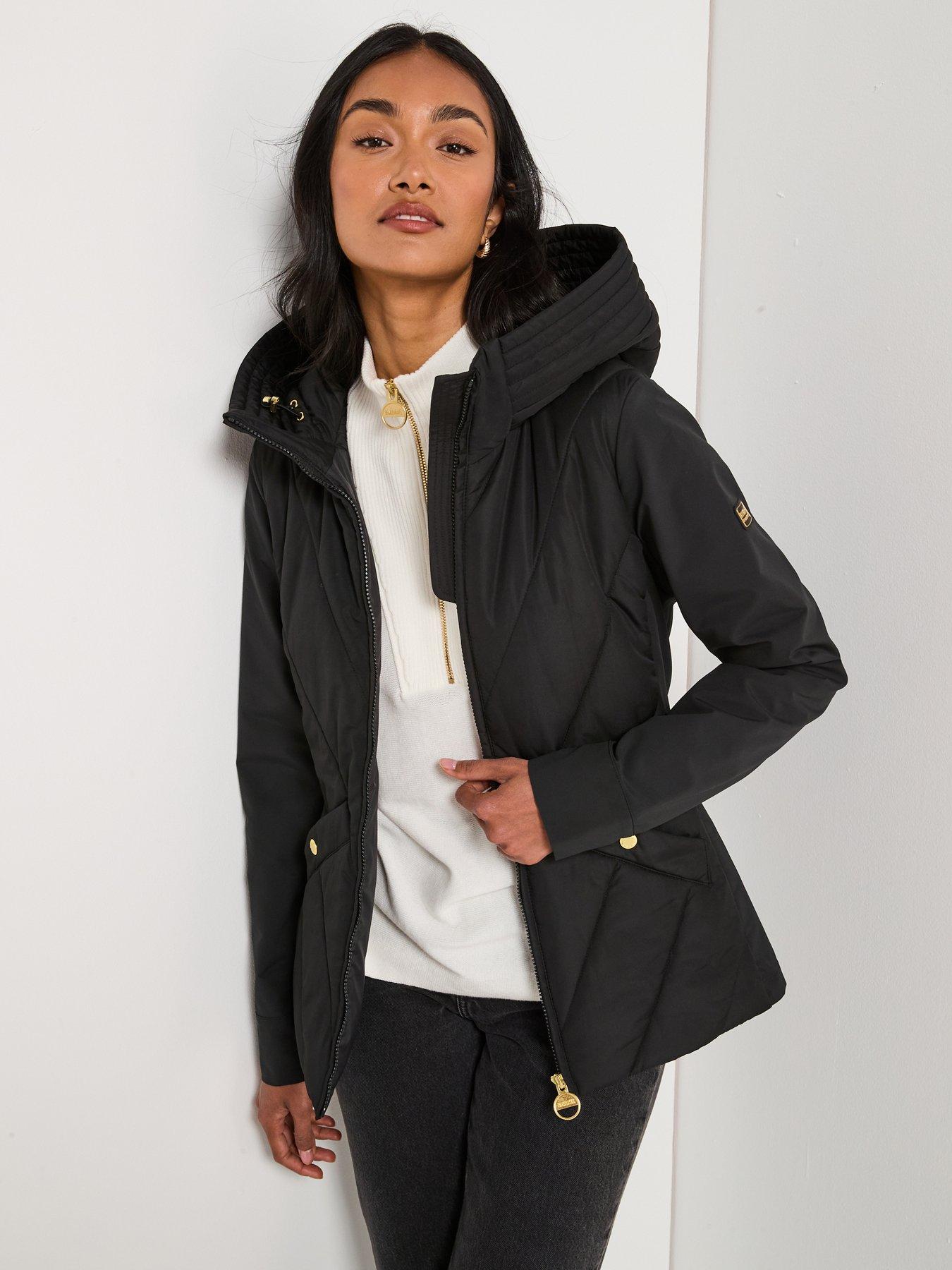 Image 1 of 6 of Barbour International Diablo Quilted Sweat - Black