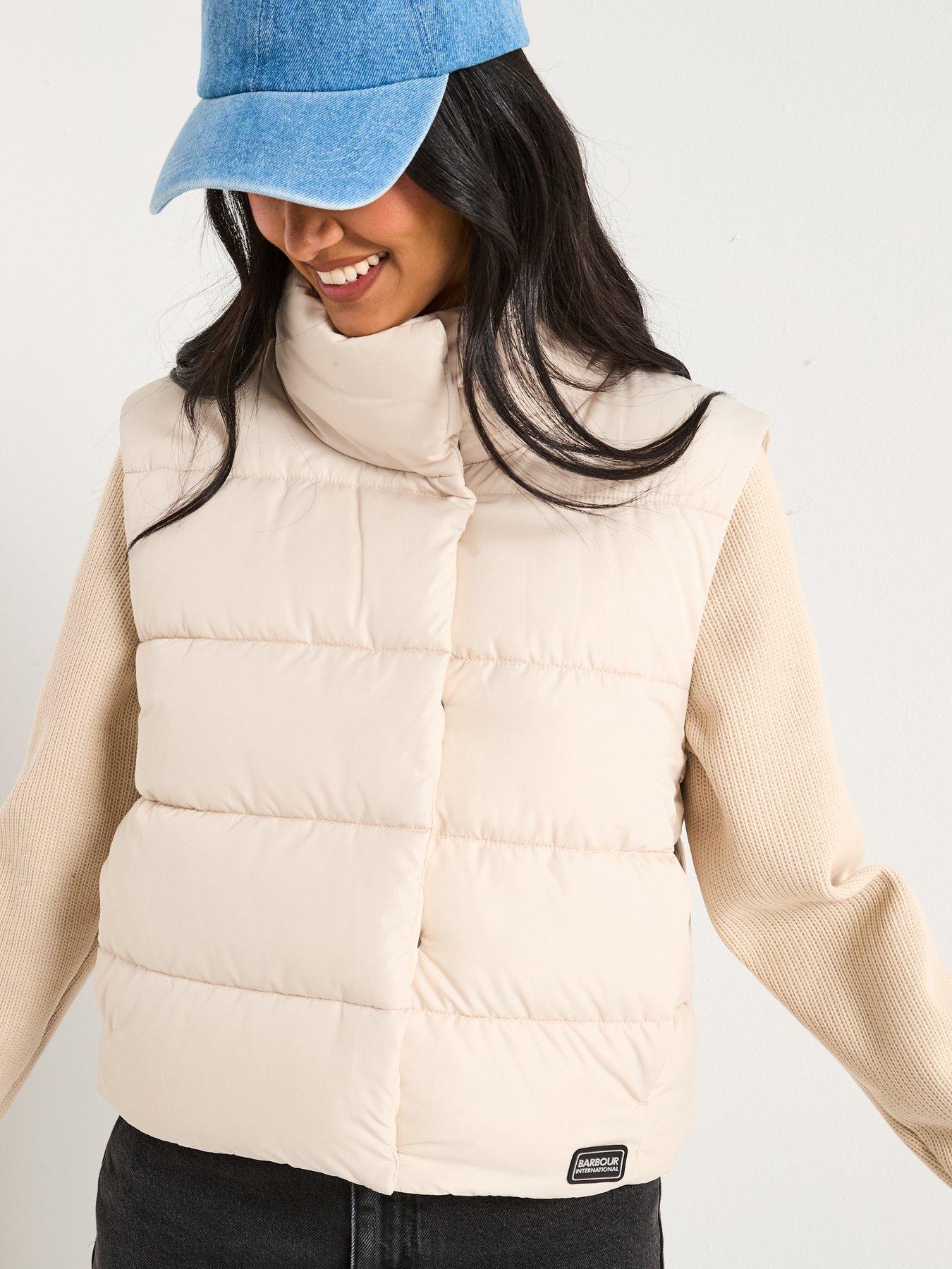 Barbour International San Telmo Quilted Sweater Jacket - Off White