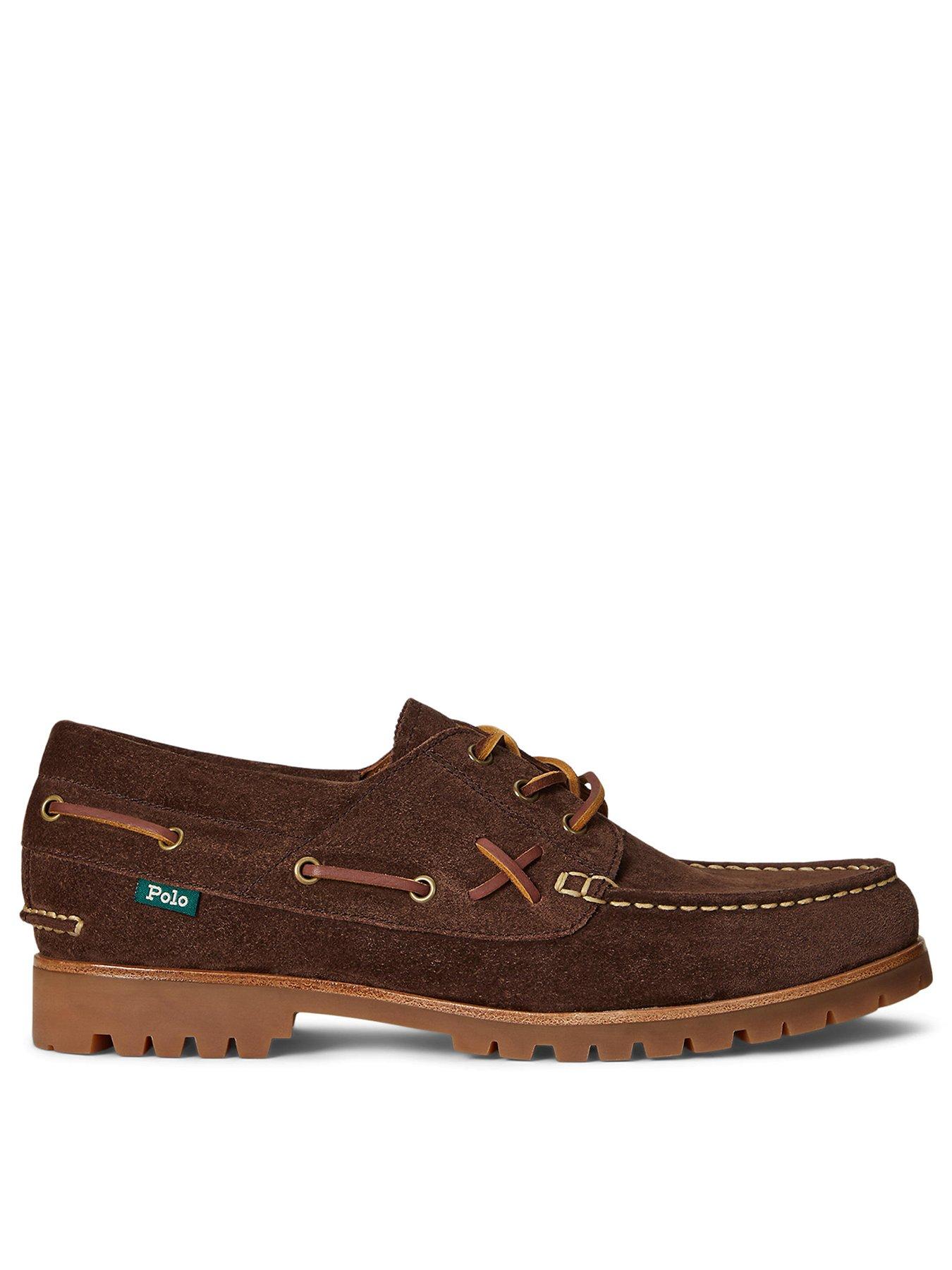 Polo Ralph Lauren Ranger Suede Casual Deck Shoes - Dark Brown