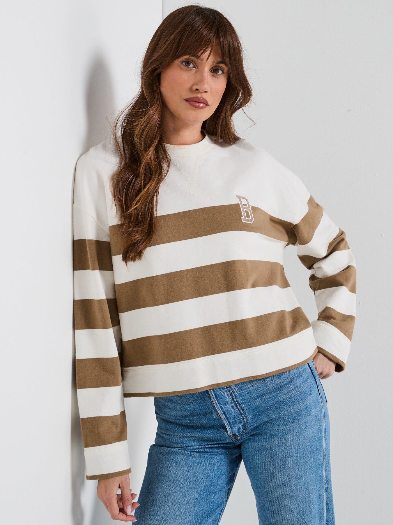 barbour-faye-striped-sweatshirt-beige