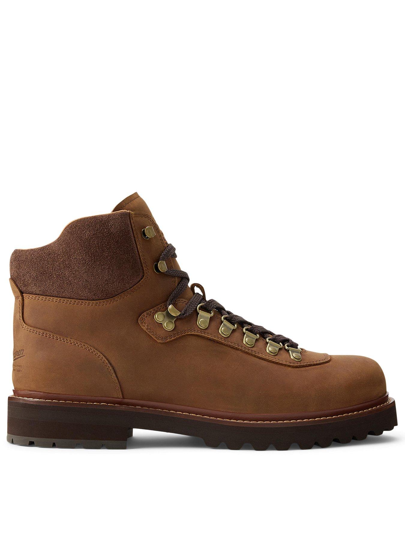 Polo Ralph Lauren Alpine Boot Lite Leather/Suede Lace Up Boots - Brown