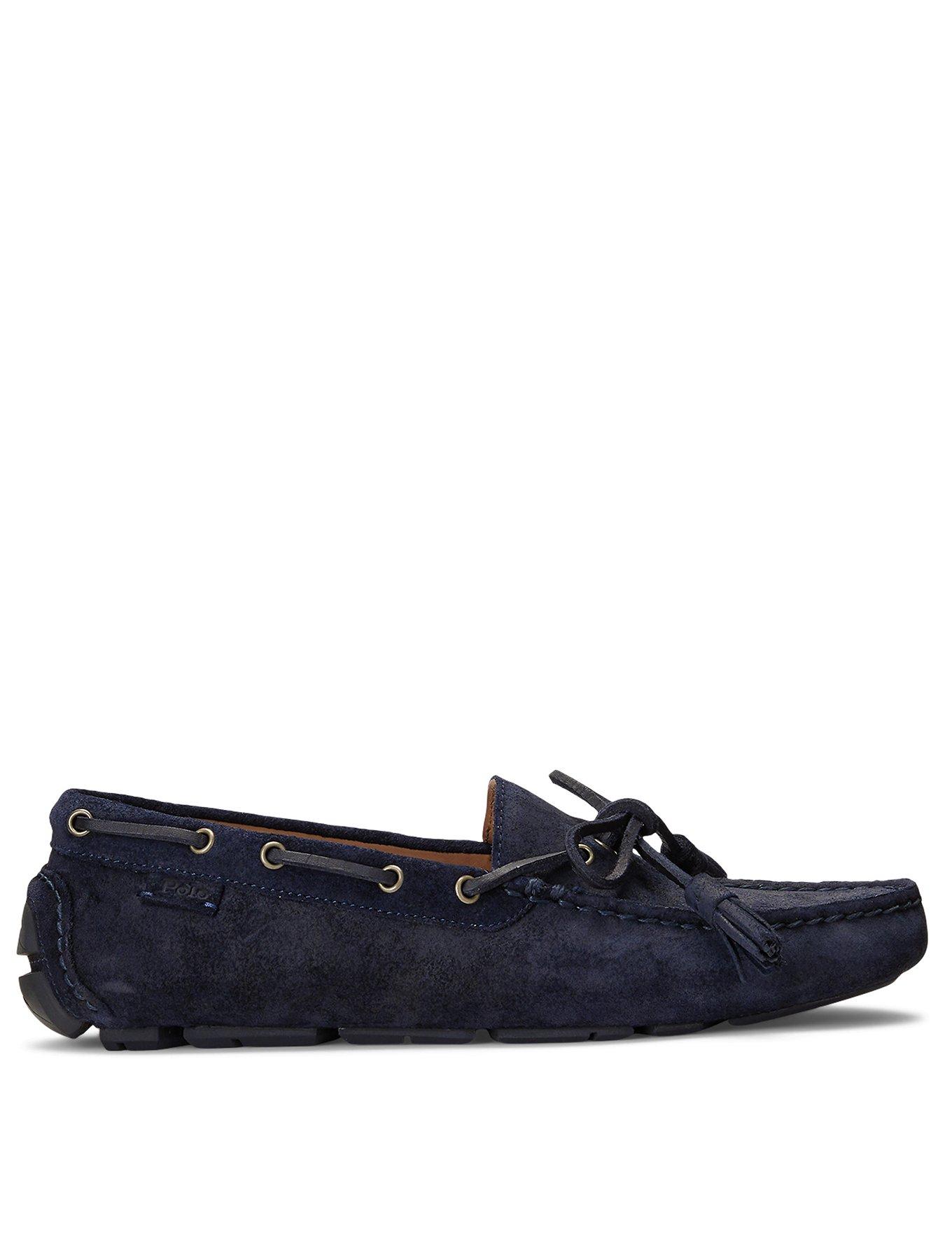 Polo Ralph Lauren Anders Tie Suede Moccasins - Navy