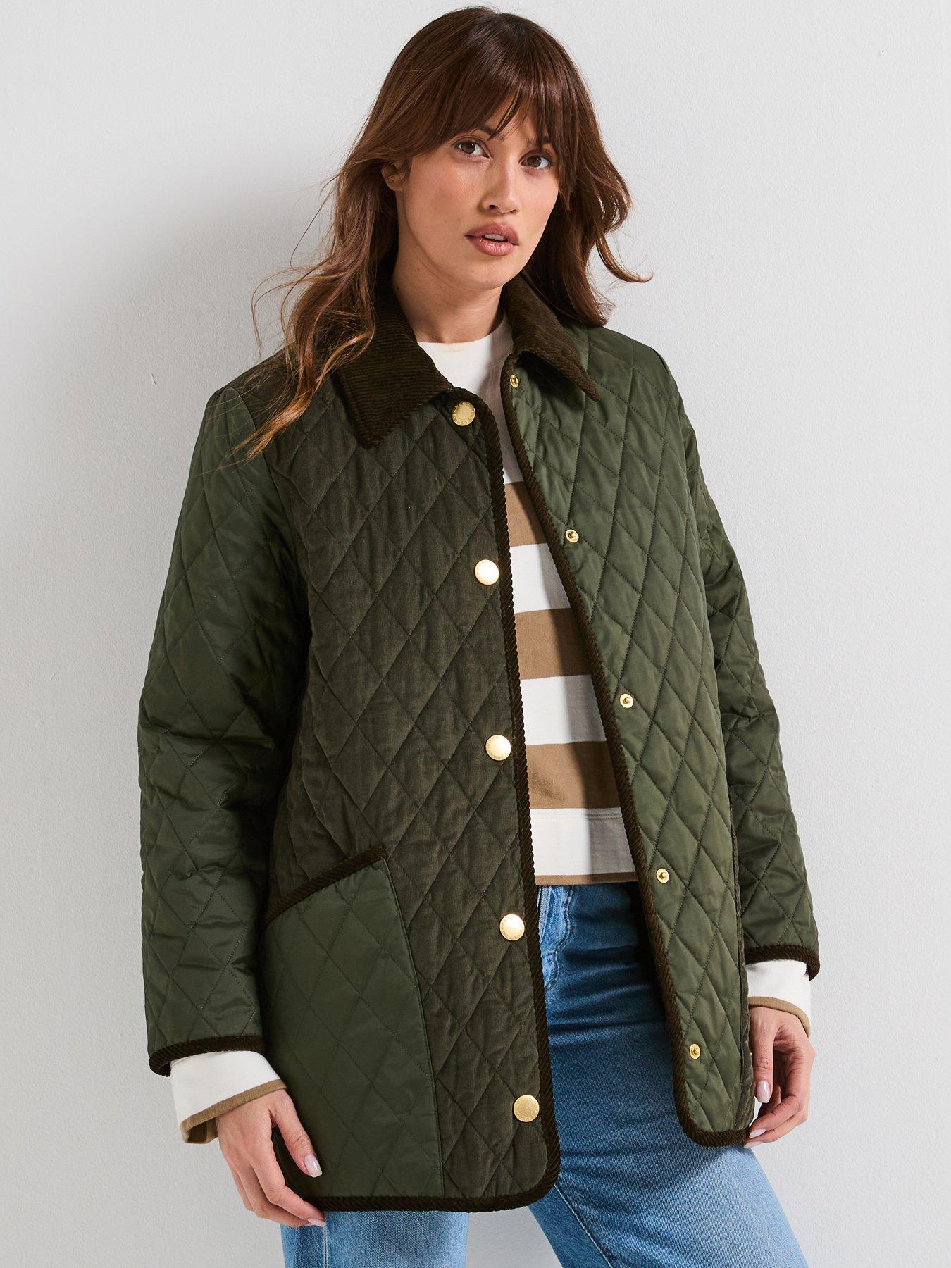 Image 1 of 6 of Barbour Meryl Quilted Jacket - Green