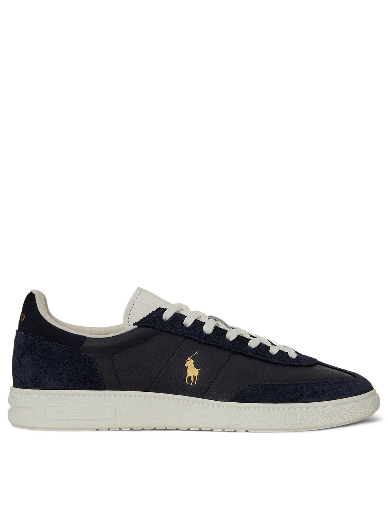 Polo Ralph Lauren Bedford Leather/Suede Trainers - Blue