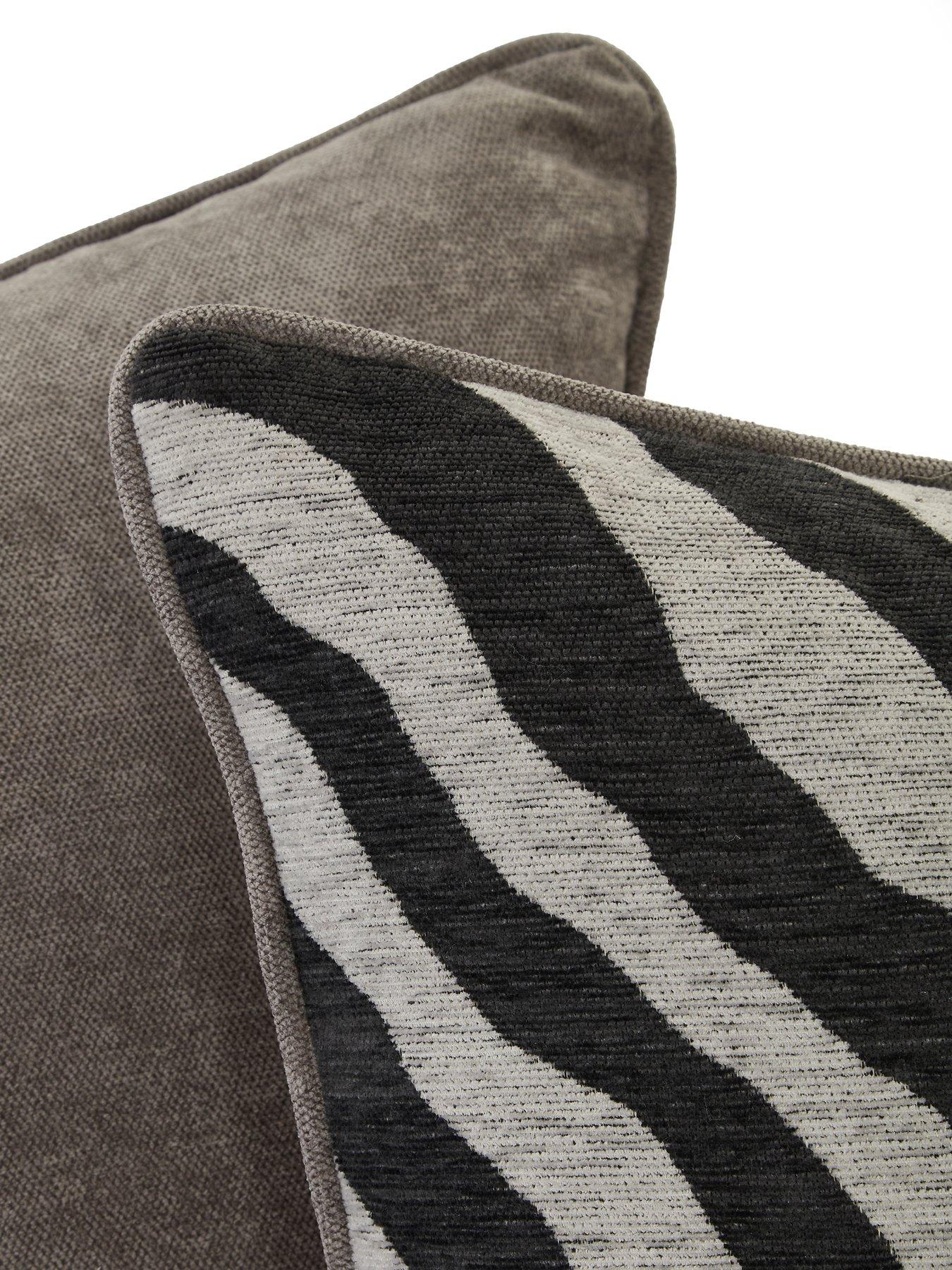 Image 6 of 7 of Very Home Nova Fabric/Faux Leather Corner Group&nbsp;Sofa - Grey/Black