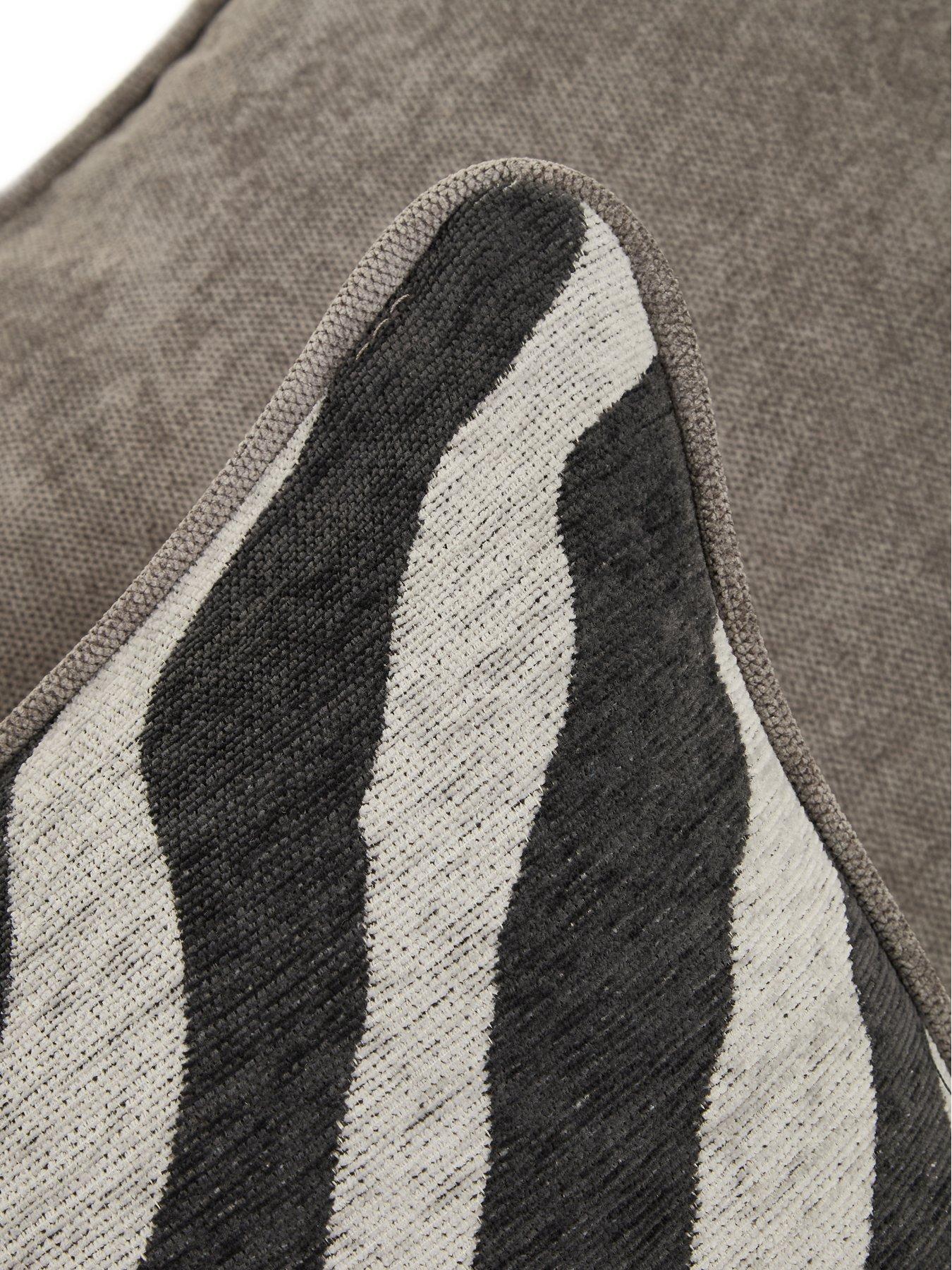 Image 6 of 7 of Very Home Nova Fabric/Faux Leather Left Hand Chaise Sofa&nbsp;- Grey/Black