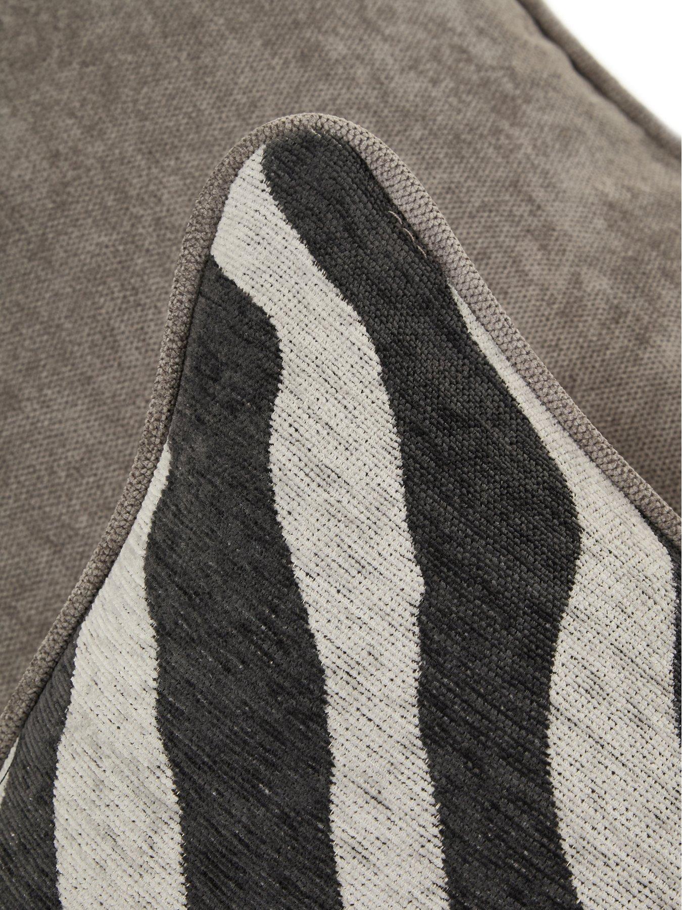 Image 6 of 7 of Very Home Nova Fabric/Faux Leather Right Hand Single&nbsp;Arm Sofa - Grey/Black