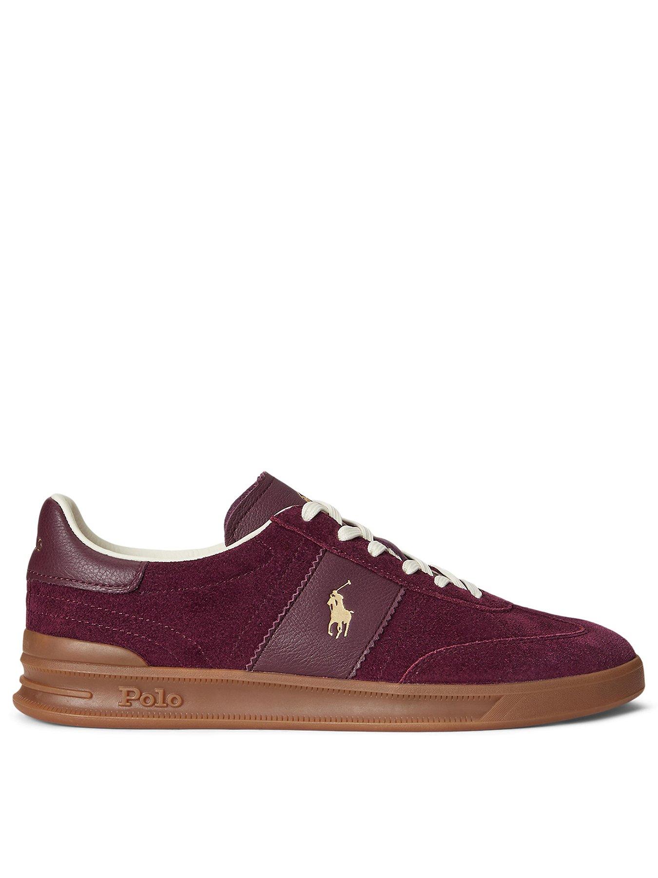 Polo Ralph Lauren Heritage Aera Suede Sneakers - Dark Red