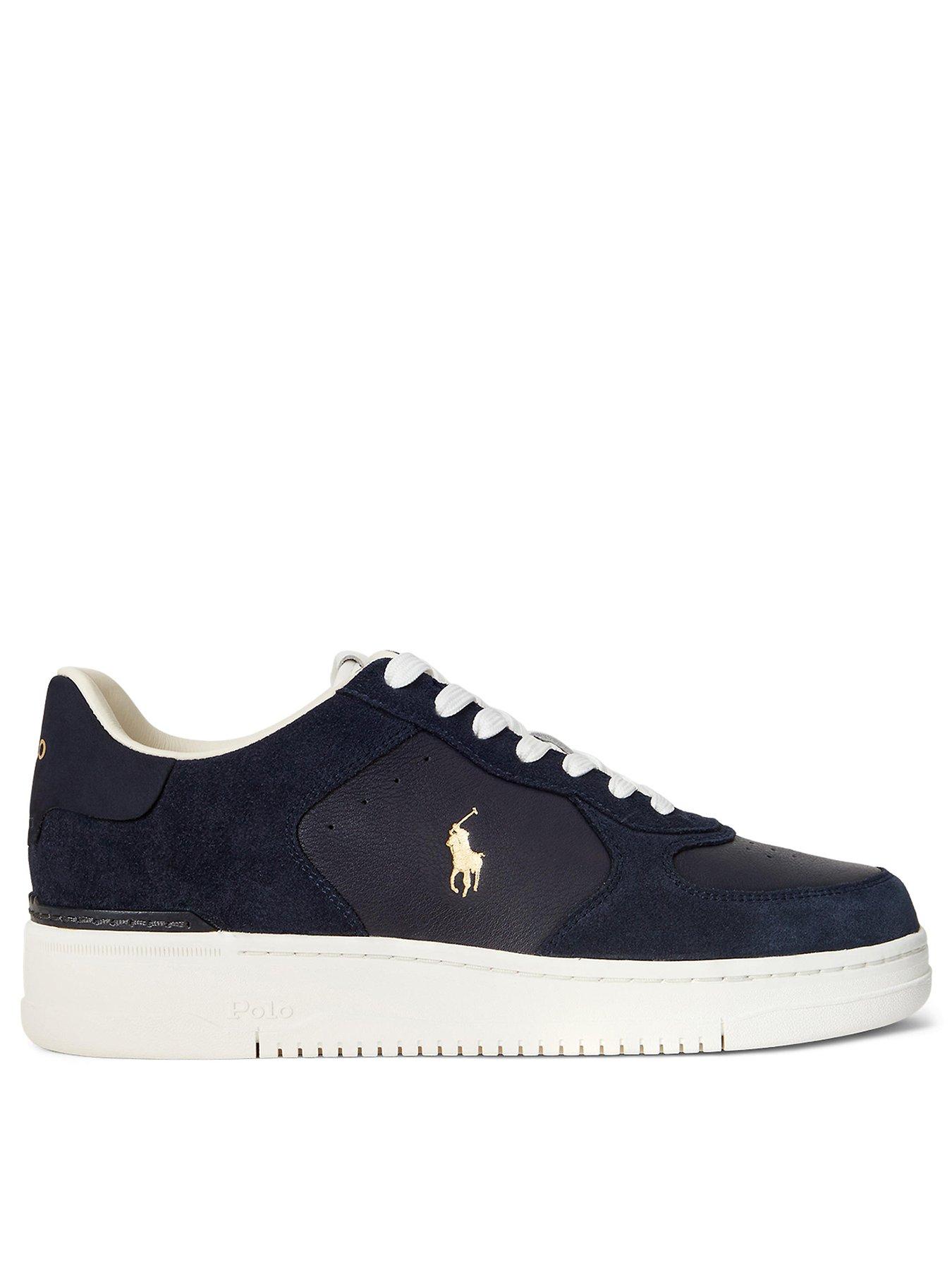 Polo Ralph Lauren Masters Court Leather/Suede Sneakers - Navy