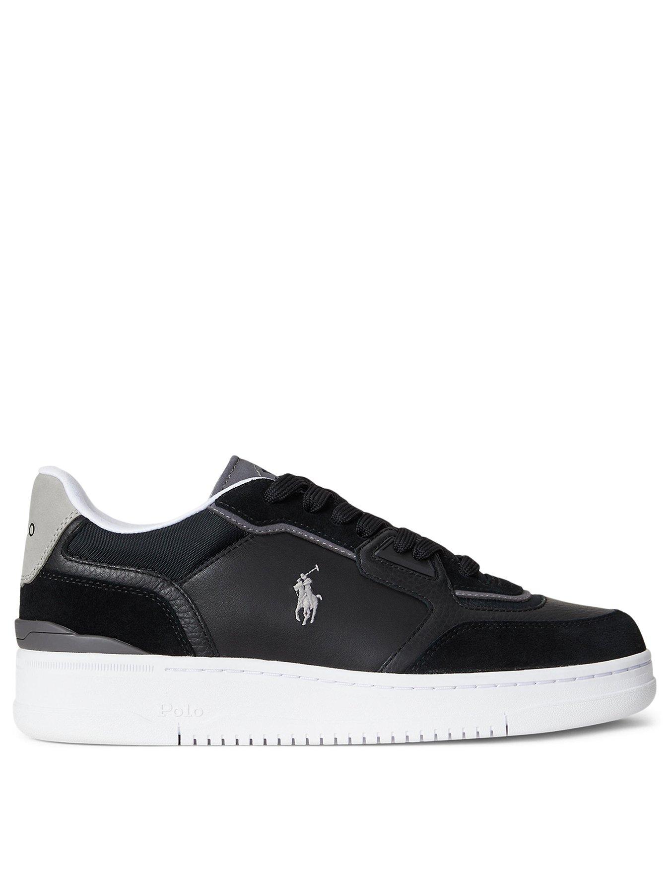 Polo Ralph Lauren Open Masters Leather/Suede Sneakers - Black/Grey