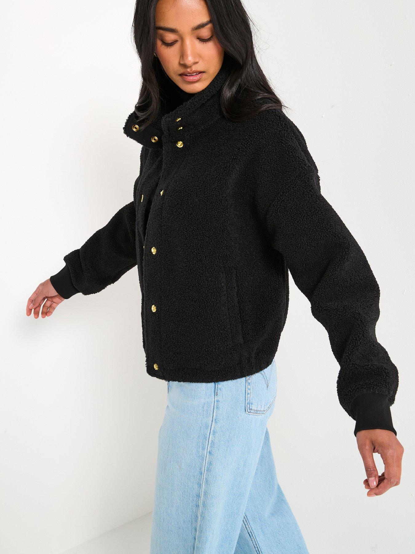 Image 1 of 6 of Barbour International Chloe Fleece Jacket - Black