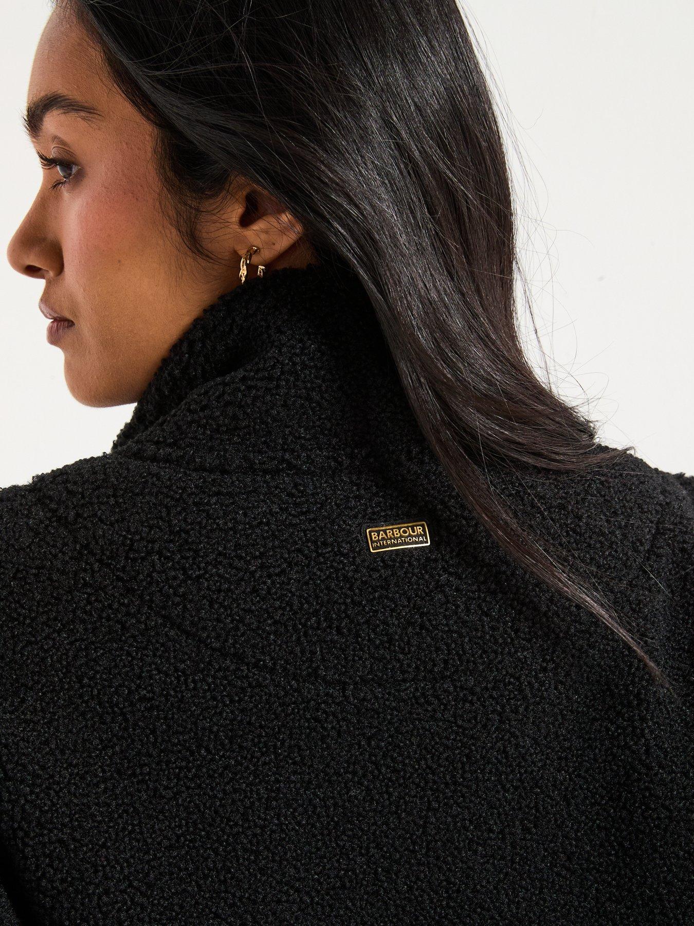 Image 4 of 6 of Barbour International Chloe Fleece Jacket - Black