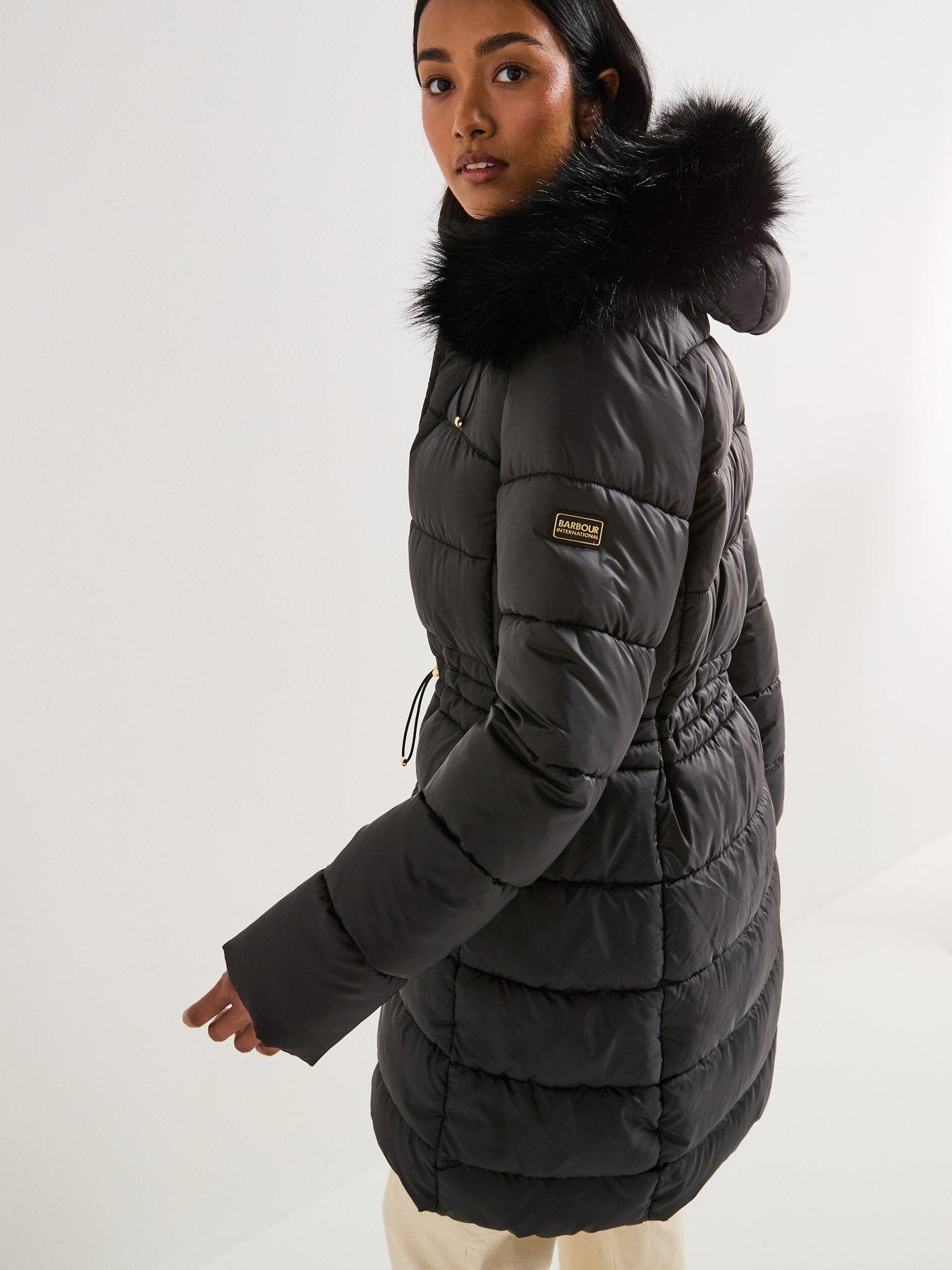 Image 4 of 6 of Barbour International Anastasia Puffer Jacket - Black