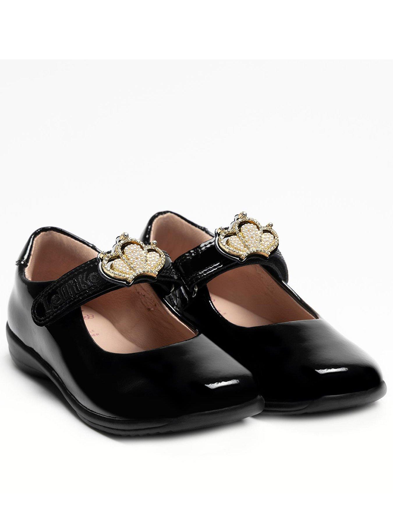 Lelli Kelly Victoria Patent Interchangeable Accessory School Shoe - Black