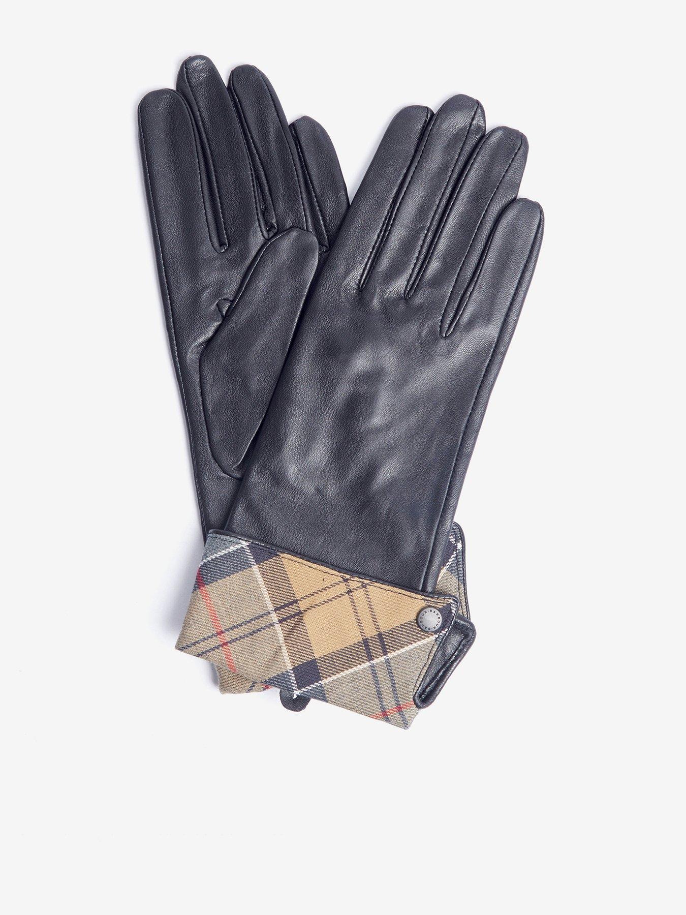 Image 1 of 3 of Barbour Lady Jane Leather Gloves - Black