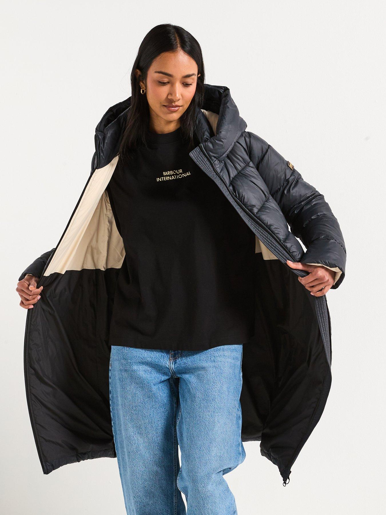 Barbour International BIntl Longline Olivios Puffer Jacket - Black