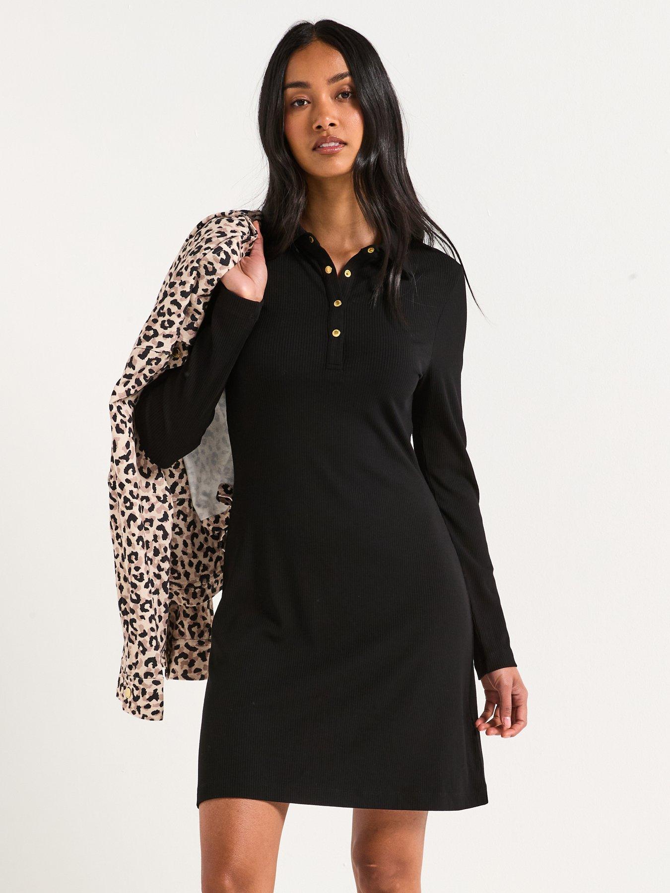 Barbour International Chloe Ribbed Mini Dress - Black