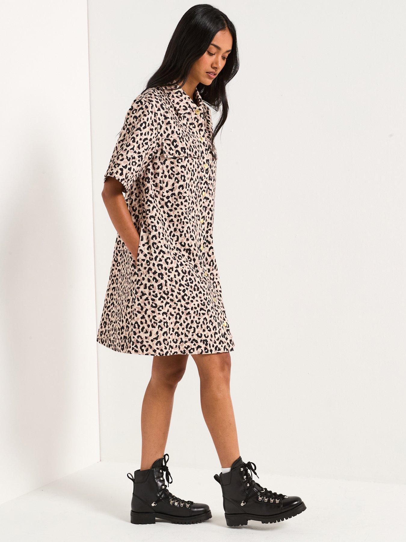 Barbour International Harley Leopard Print Mini Dress - Multi