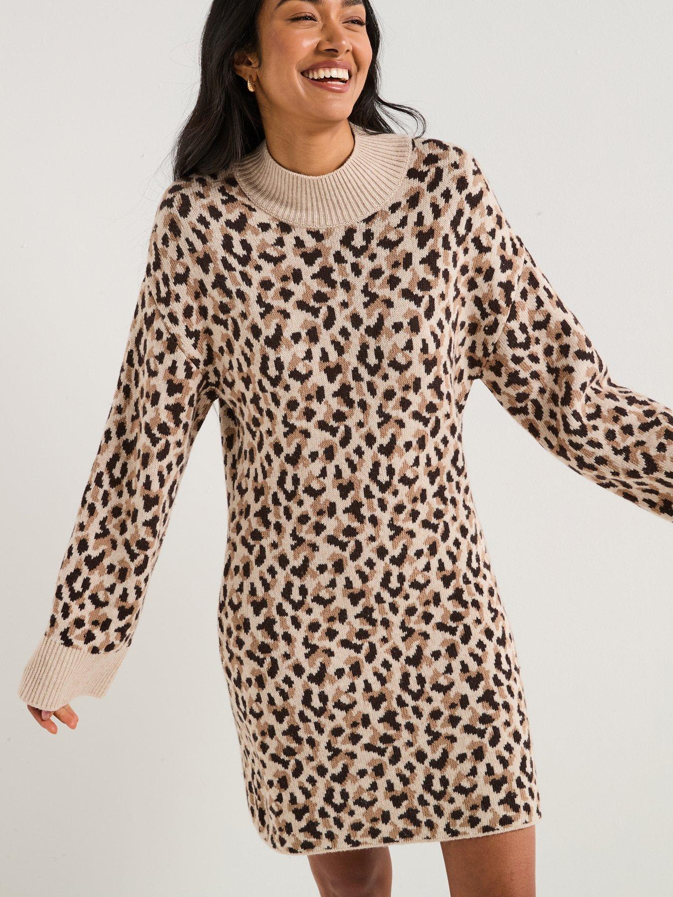 Barbour International Juliana Knitted Mini Dress - Animal