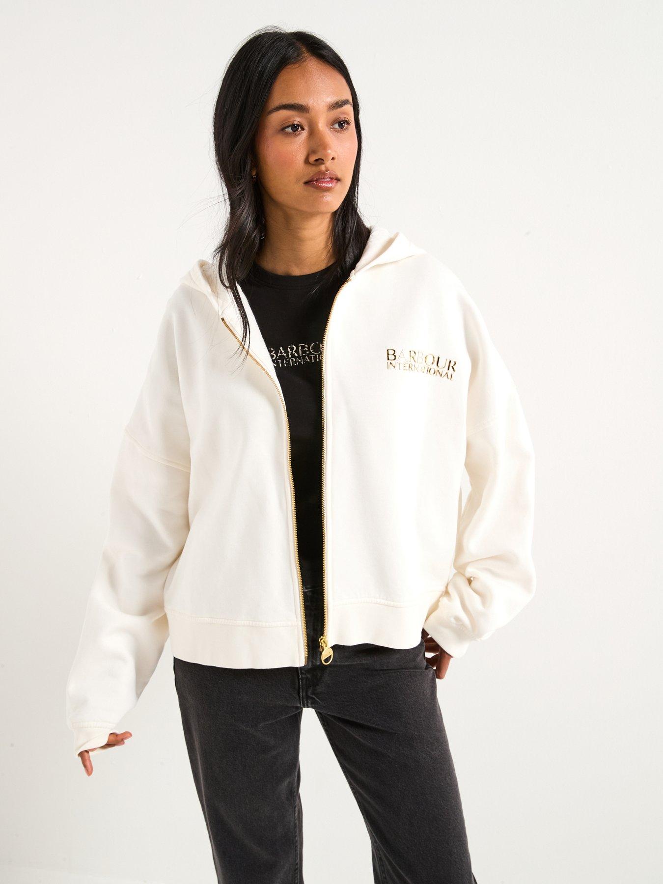 Barbour International Lana Zip Hoodie - Off White