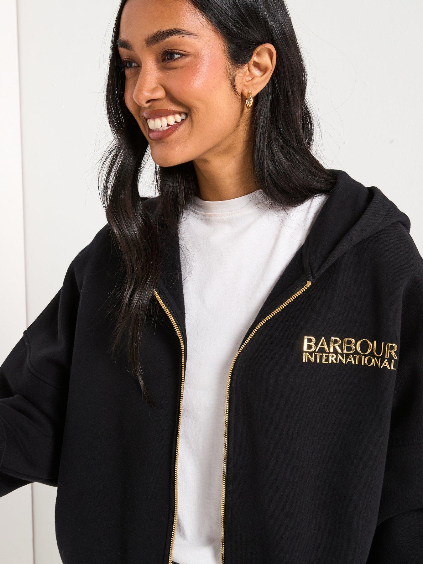 Barbour International Lana Zip Hoodie - Black