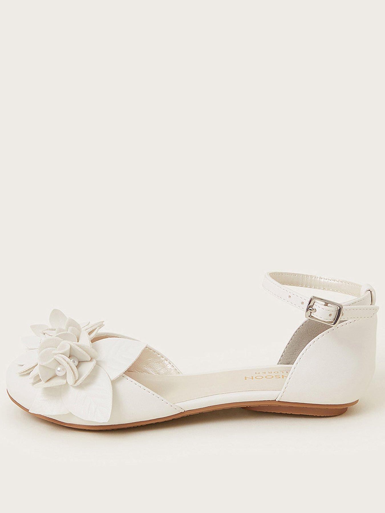 Monsoon Girls Ivory Flower Ballerina - Ivory