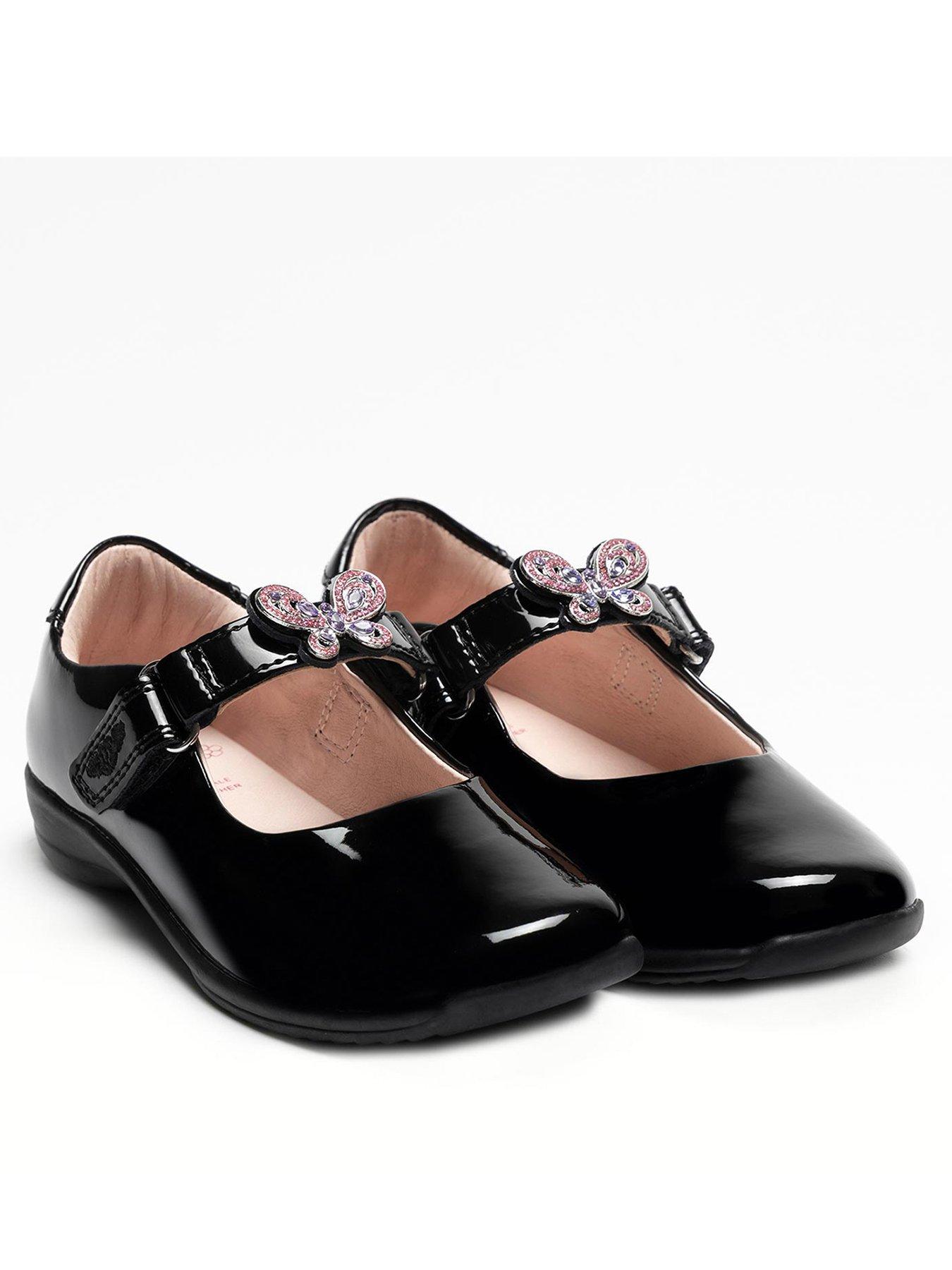 Image 1 of 5 of Lelli Kelly Melody Patent Interchangeable Strap School Shoe - Black